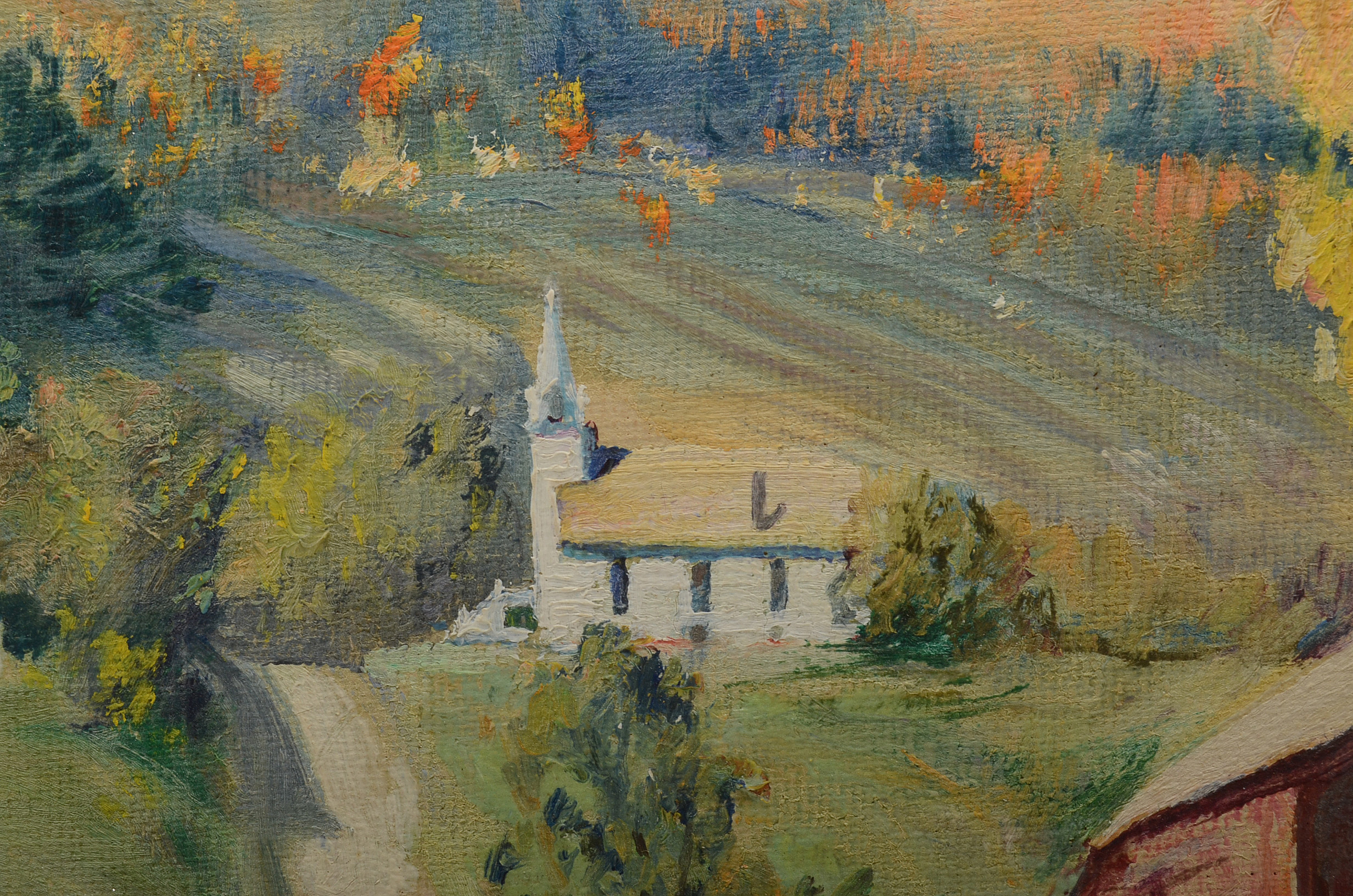 Gilbert Smith Oil Painting "Hill Farm October 1946"