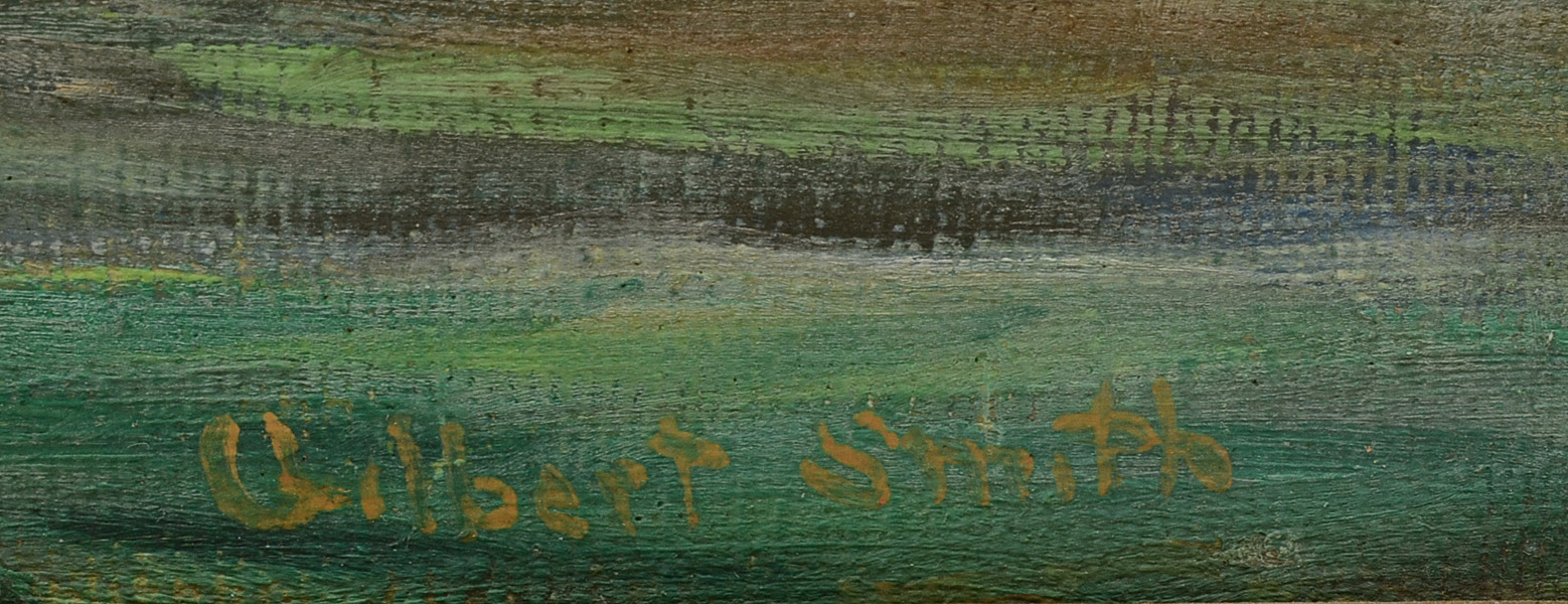 Gilbert Smith Oil Painting "Hill Farm October 1946"