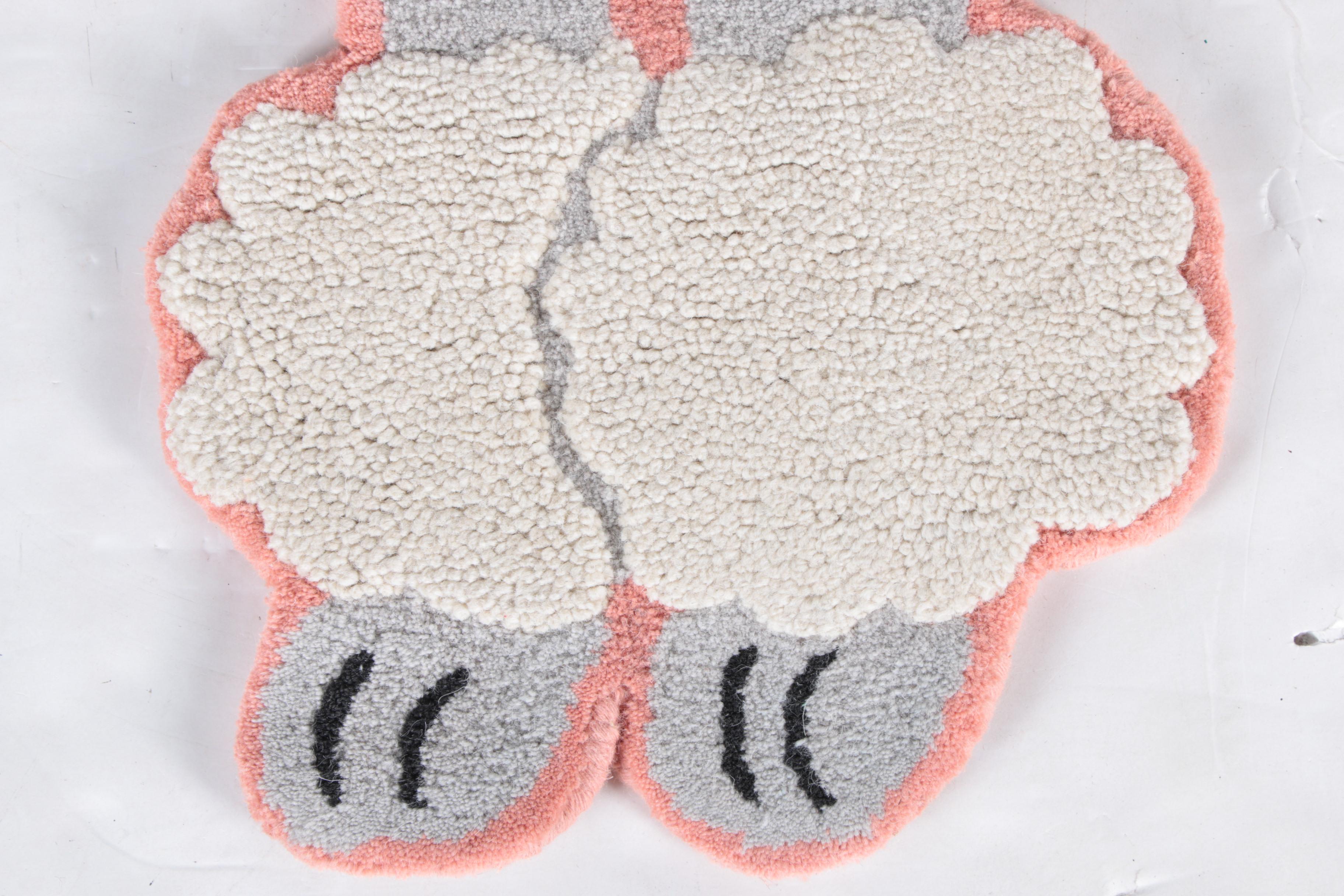 The Land of Nod Hooked Wool Poodle Themed Accent Rug