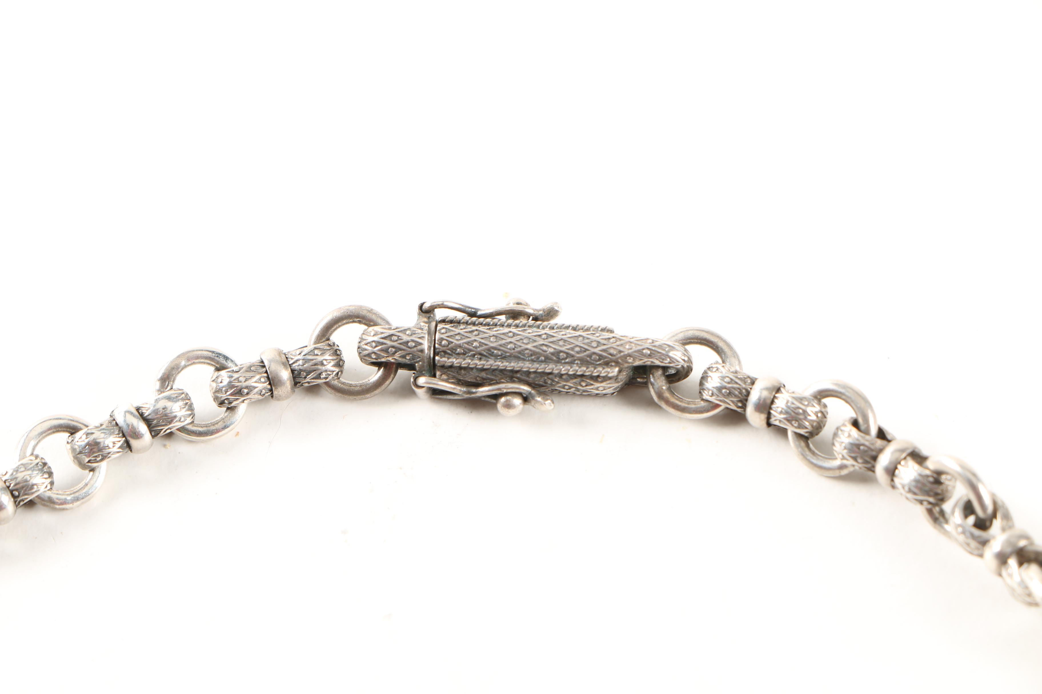 Sterling Silver Artisan Signed Native American Inspired Thunderbird Necklace