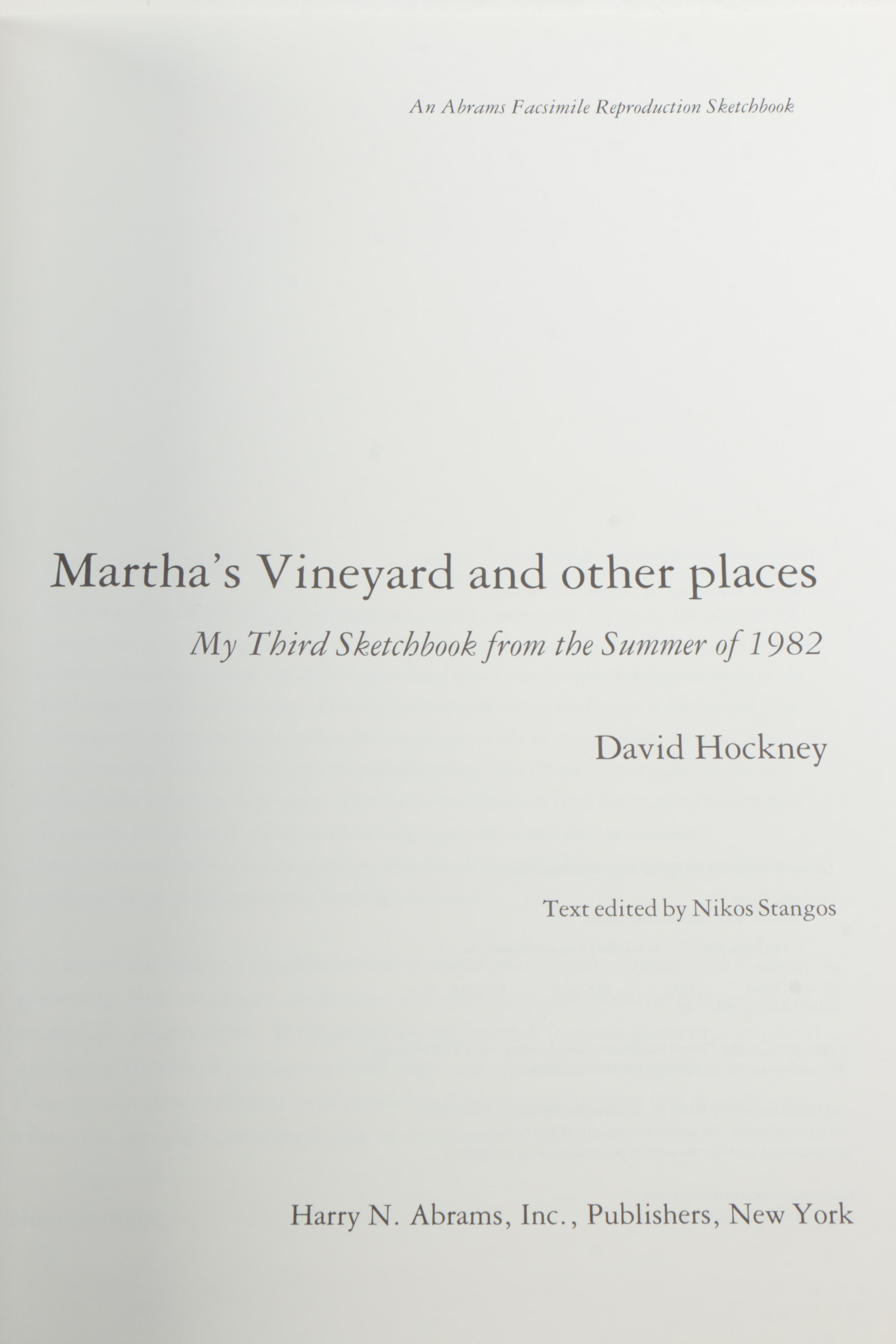 1985 "Martha's Vineyard and Other Places" by David Hockney