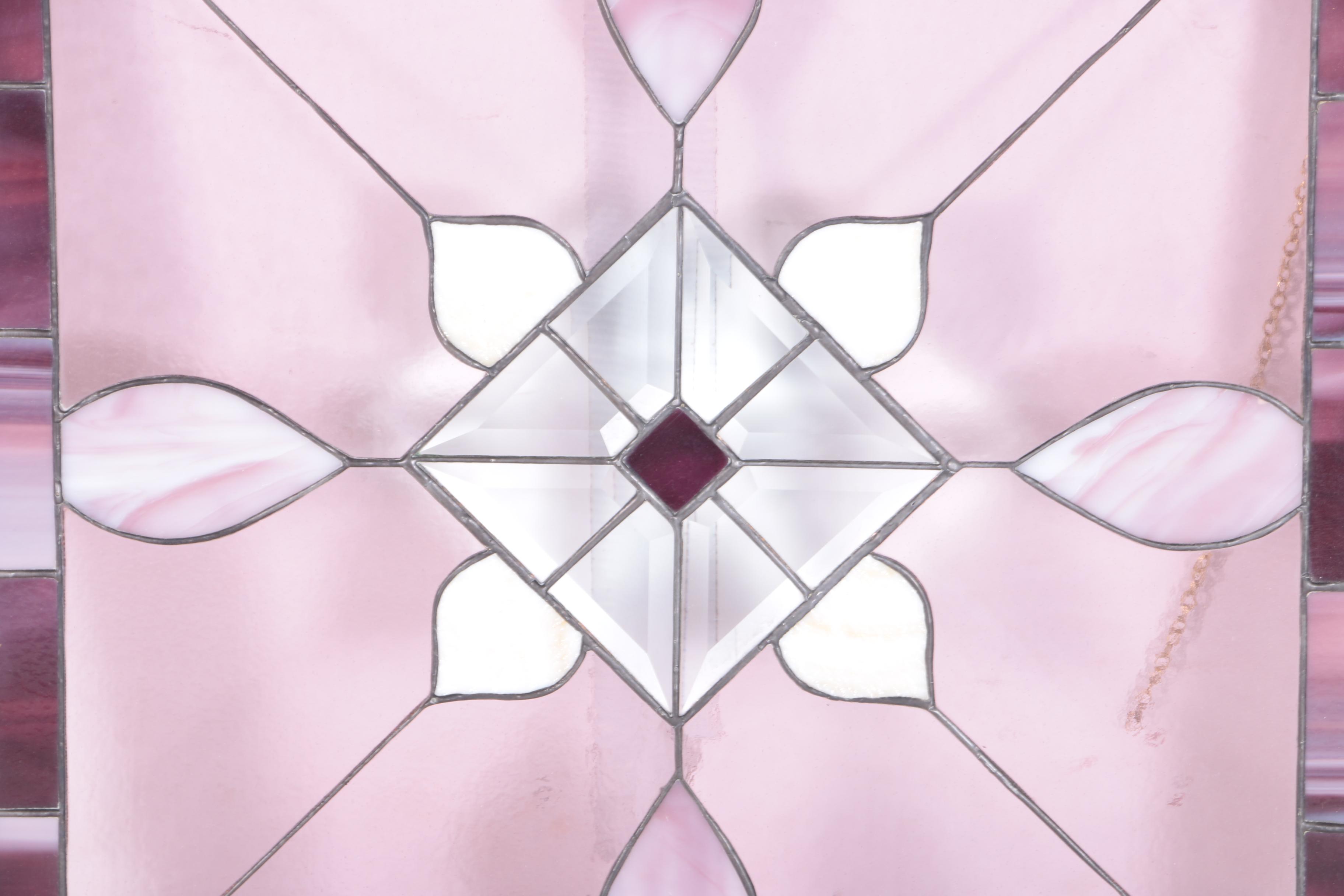 Arts and Crafts Style Stained Glass Panel