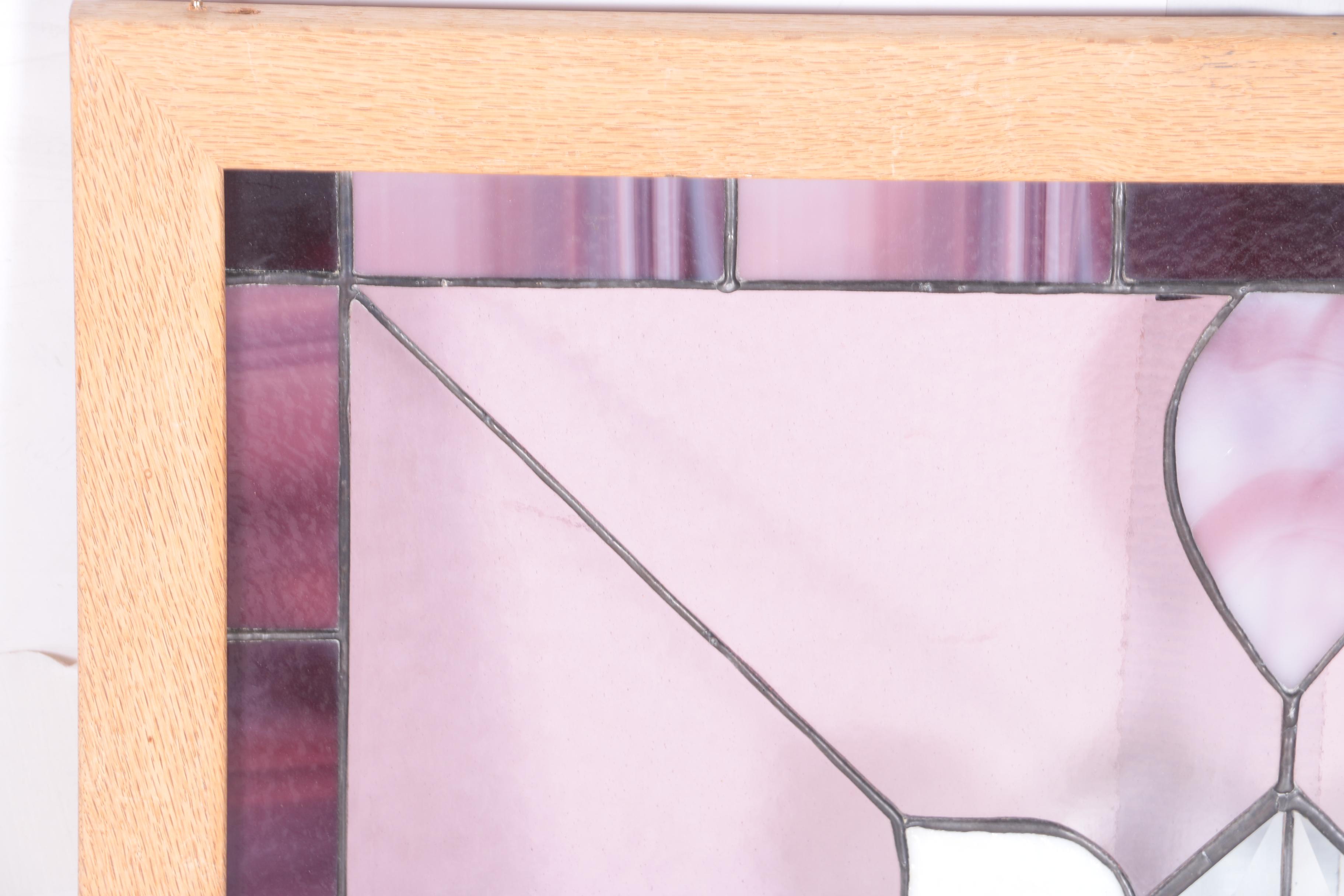 Arts and Crafts Style Stained Glass Panel