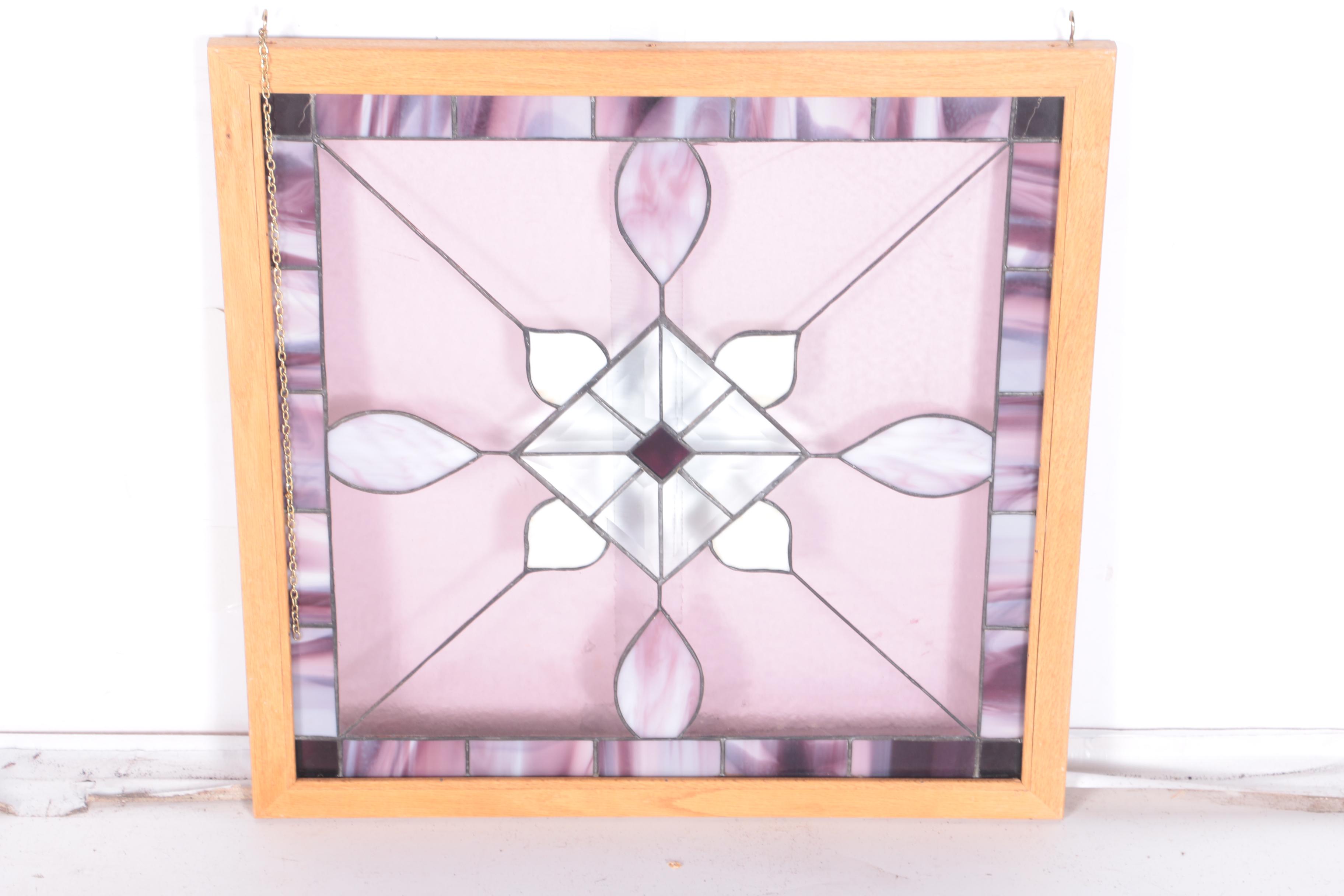 Arts and Crafts Style Stained Glass Panel