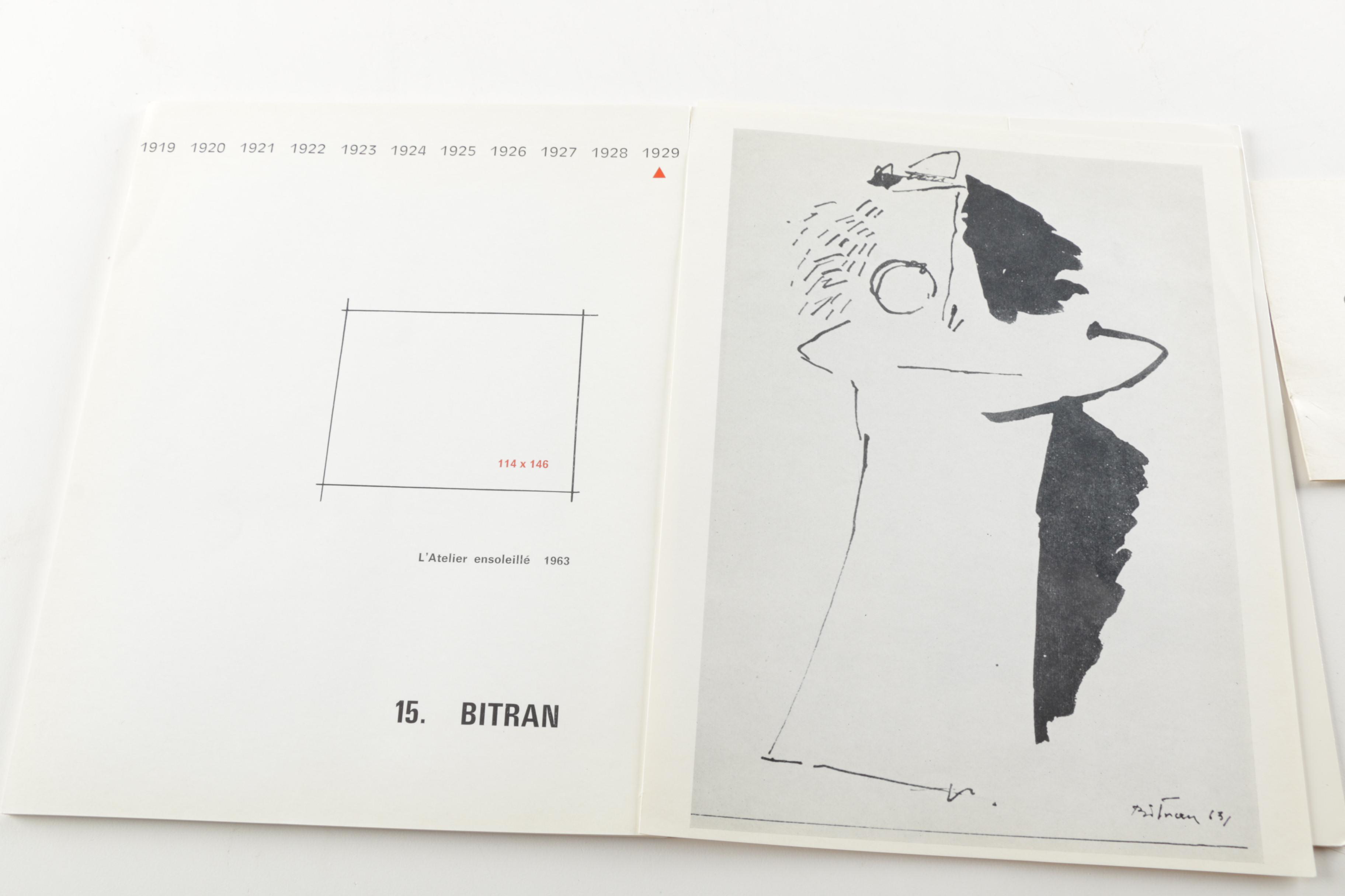 1964 Galerie Ariel "15 Peintres de Ma Génération" Book and Exhibition Invitation