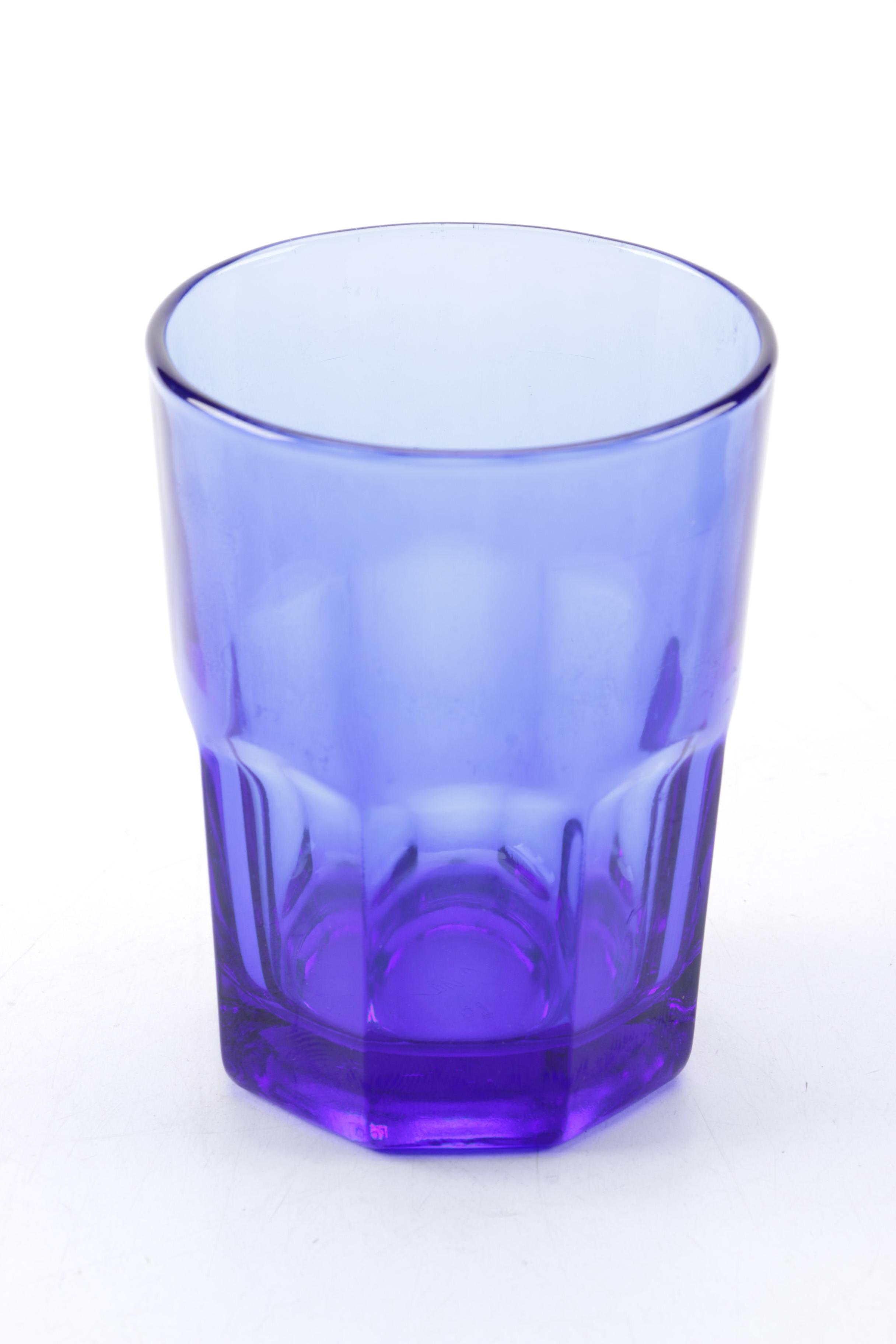Crisa "Gibraltar" Blue Glass Tumblers