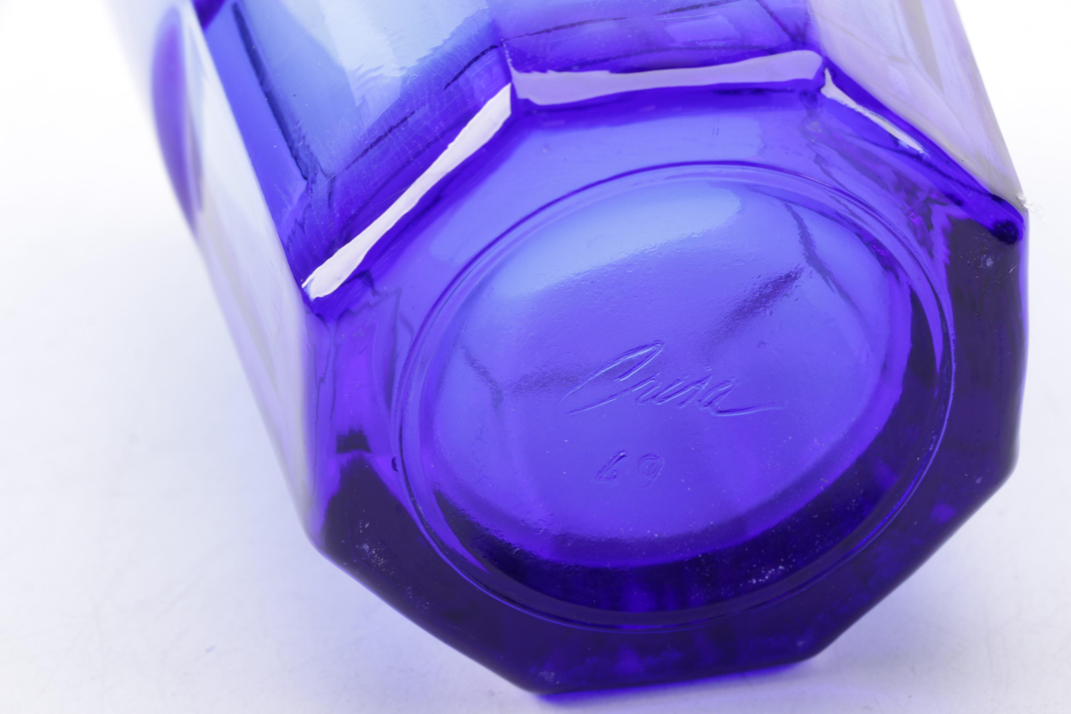 Crisa "Gibraltar" Blue Glass Tumblers