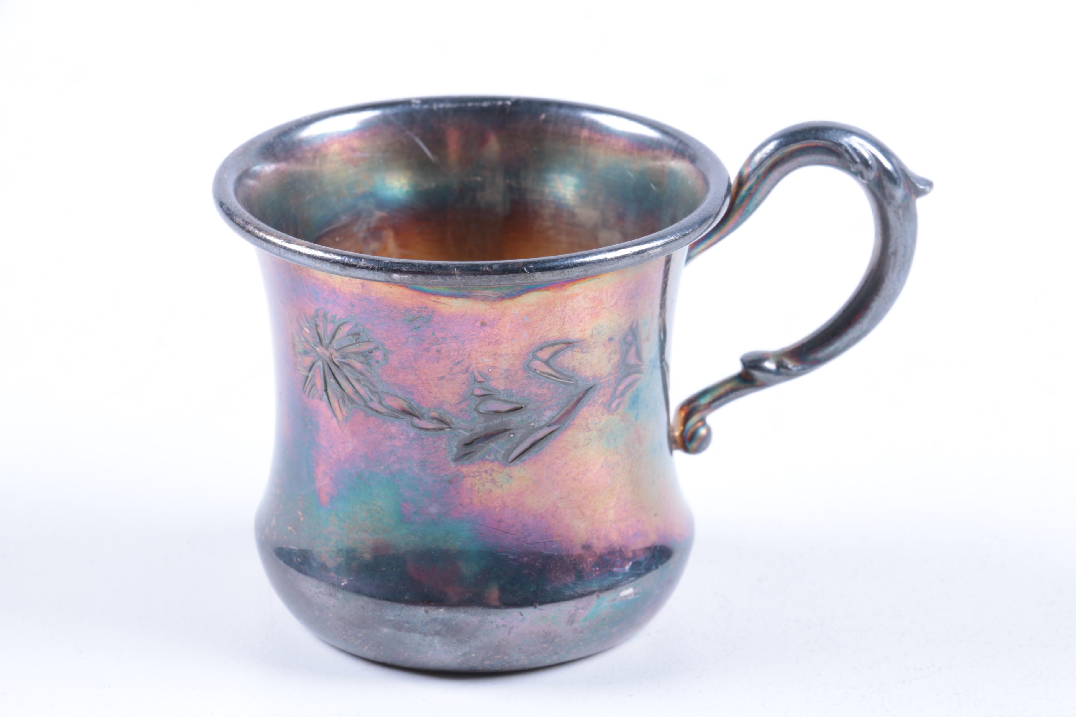 Forbes Silver Co. Silver Plate Candlestick and Wilcox Covered Dish