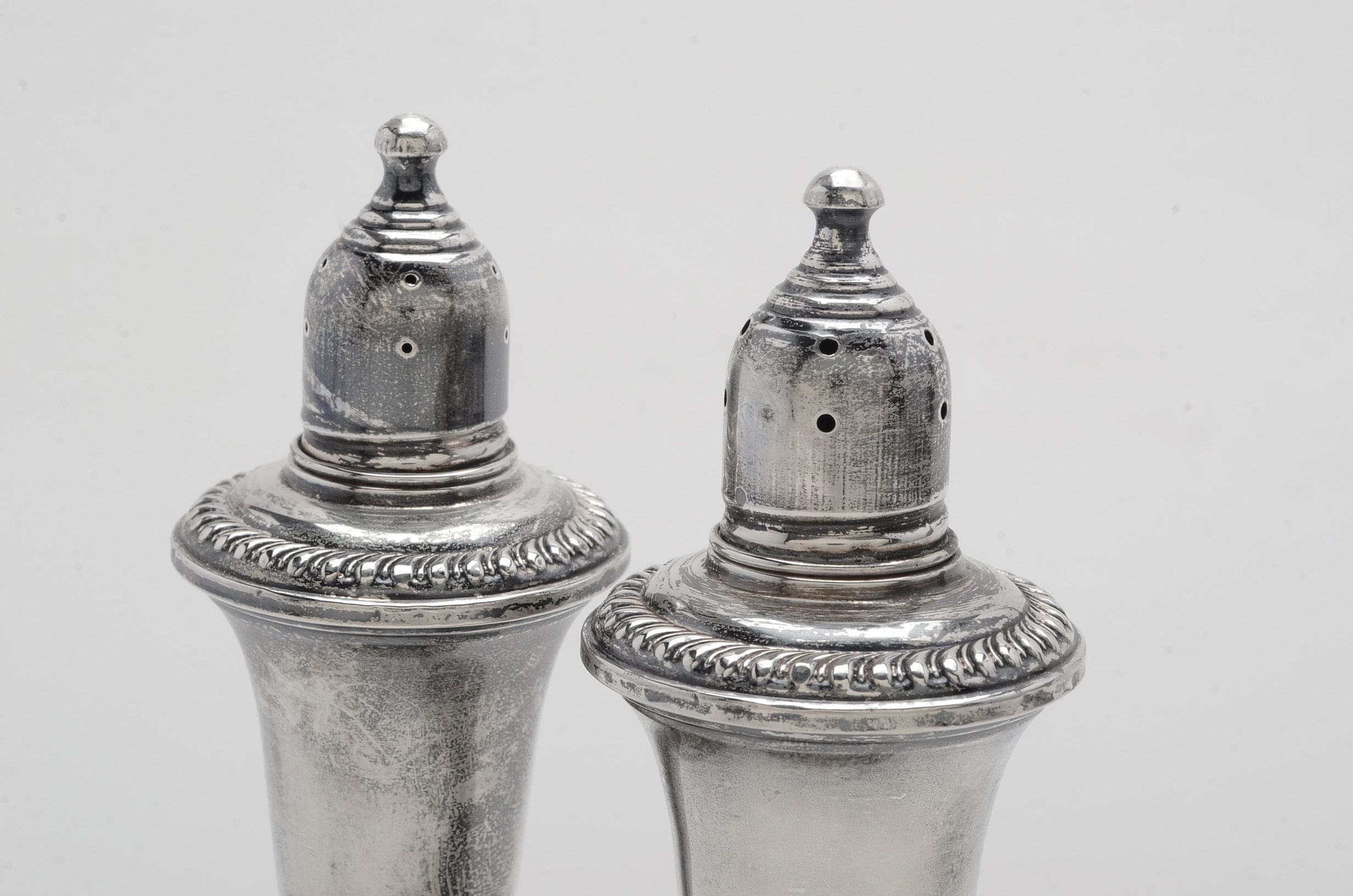 Empire Weighted Sterling Silver Salt and Pepper Shakers