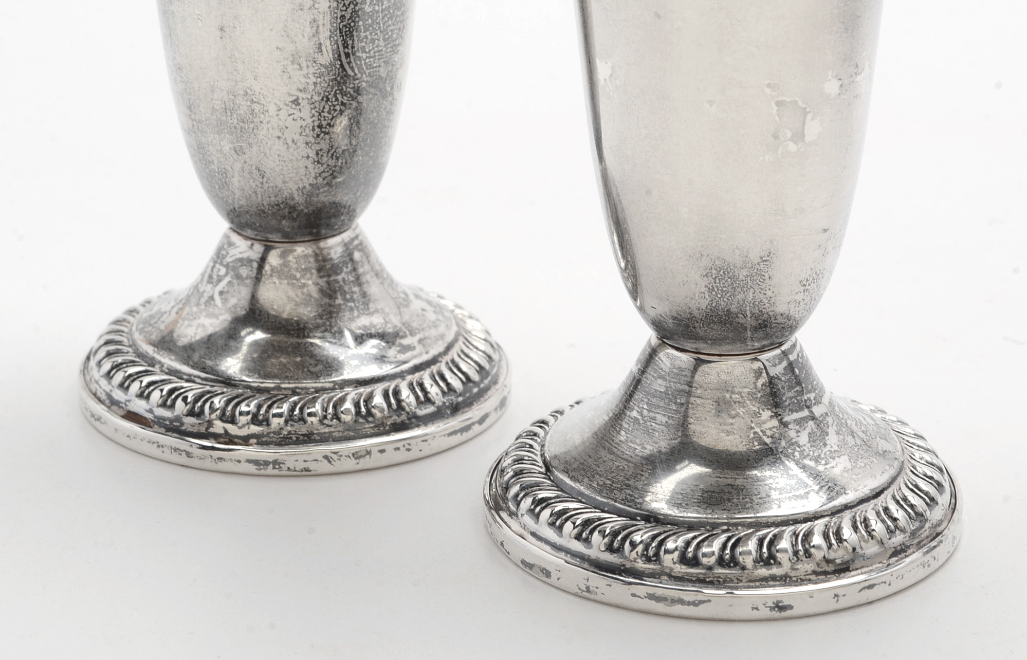 Empire Weighted Sterling Silver Salt and Pepper Shakers