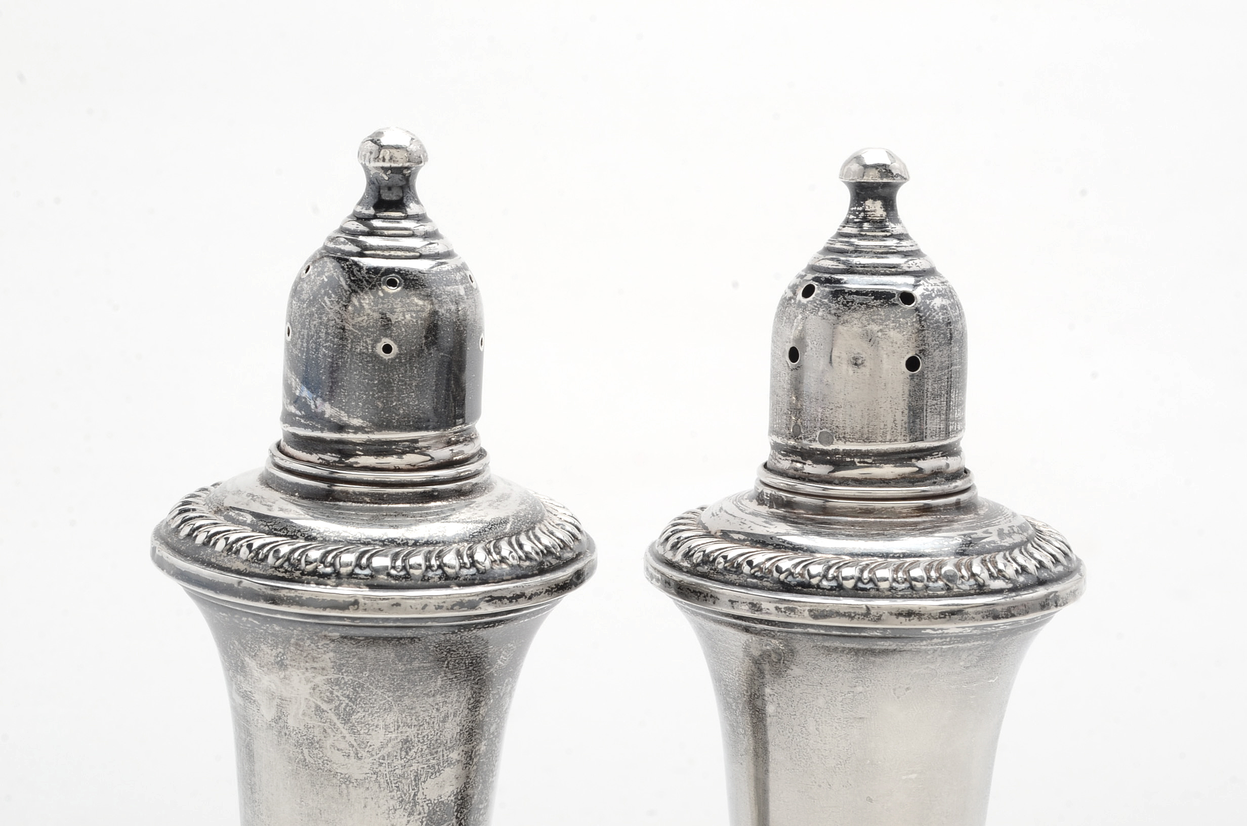 Empire Weighted Sterling Silver Salt and Pepper Shakers