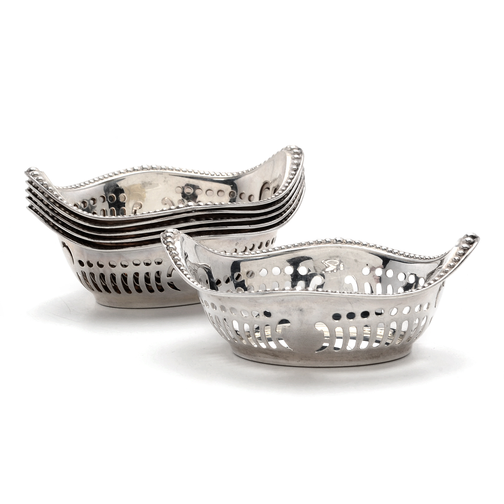 Six Gorham Sterling Silver Nut Dishes