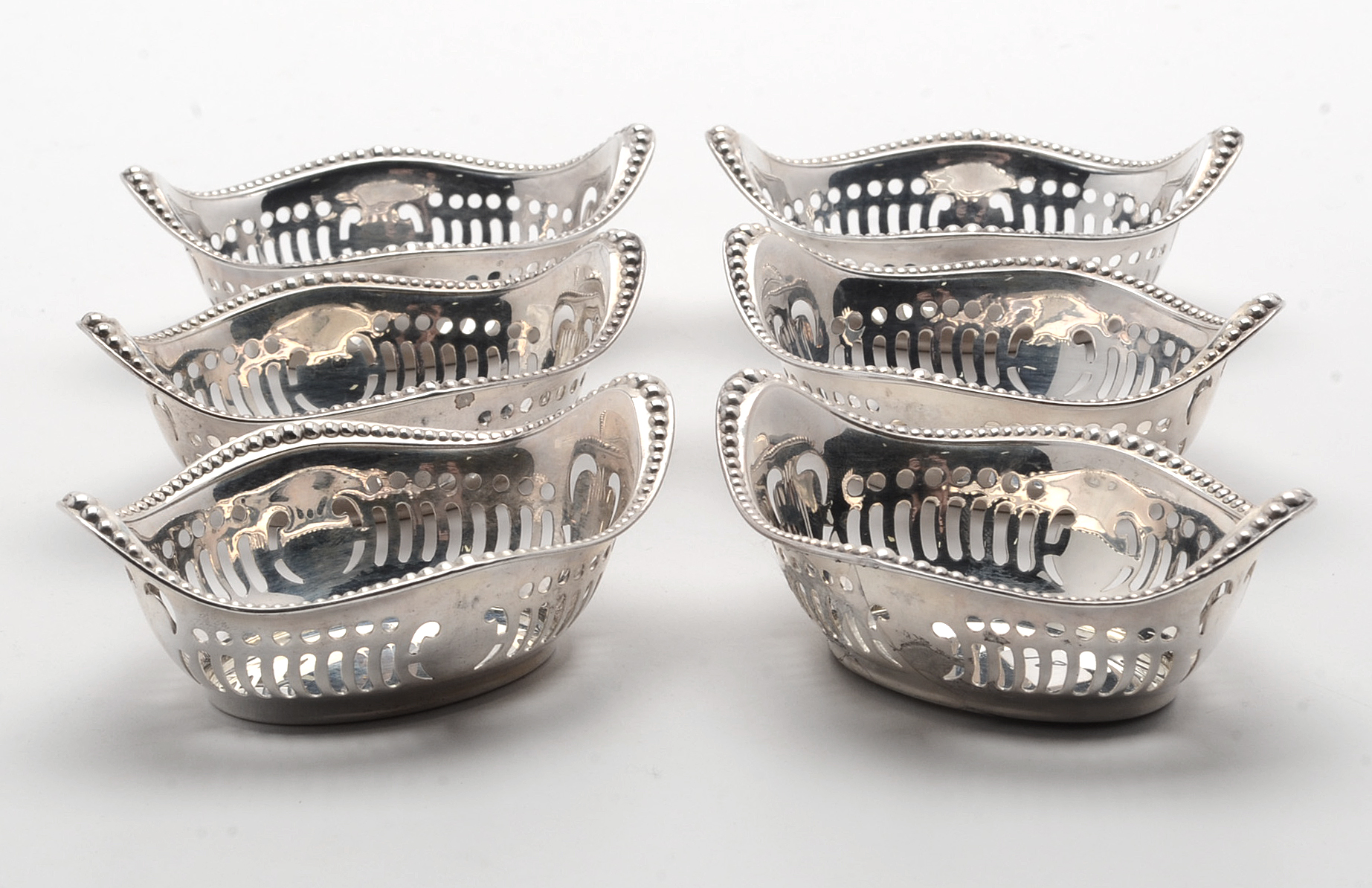 Six Gorham Sterling Silver Nut Dishes