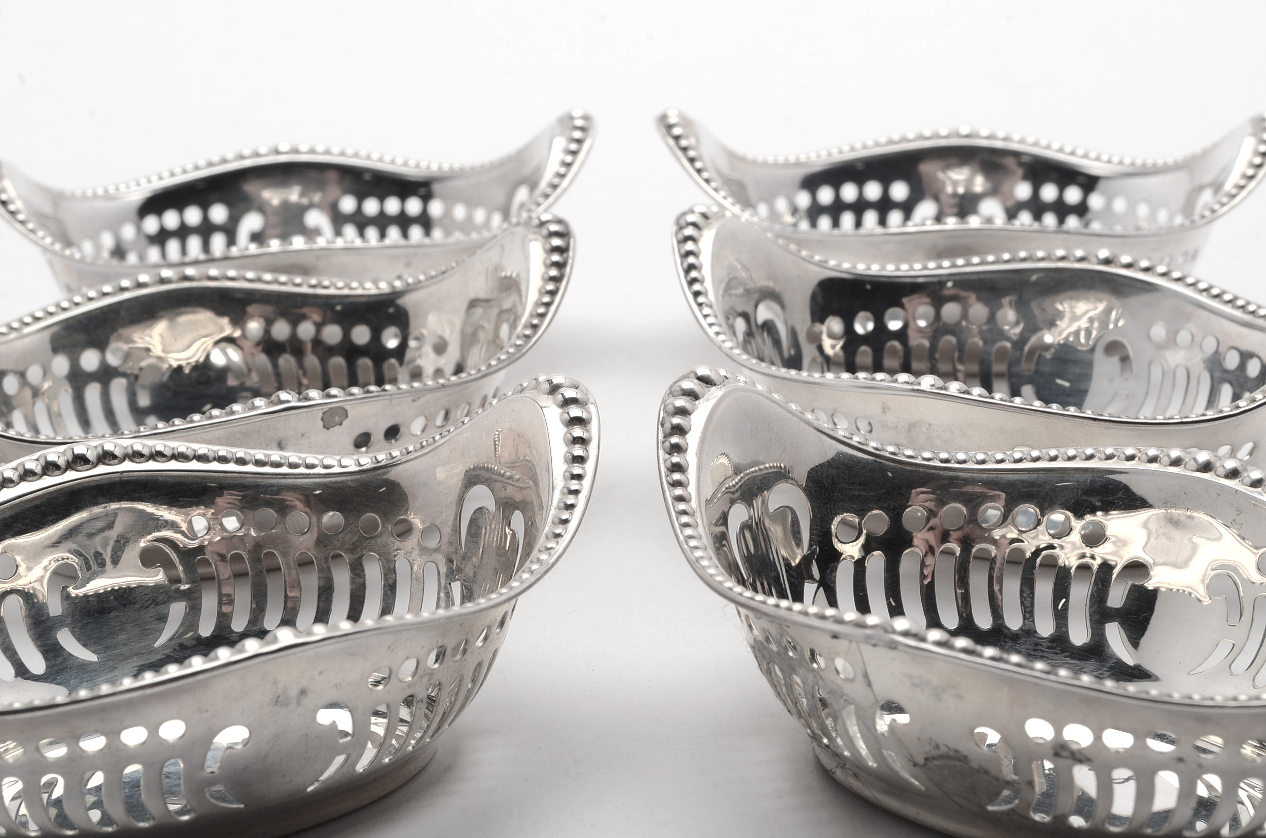 Six Gorham Sterling Silver Nut Dishes