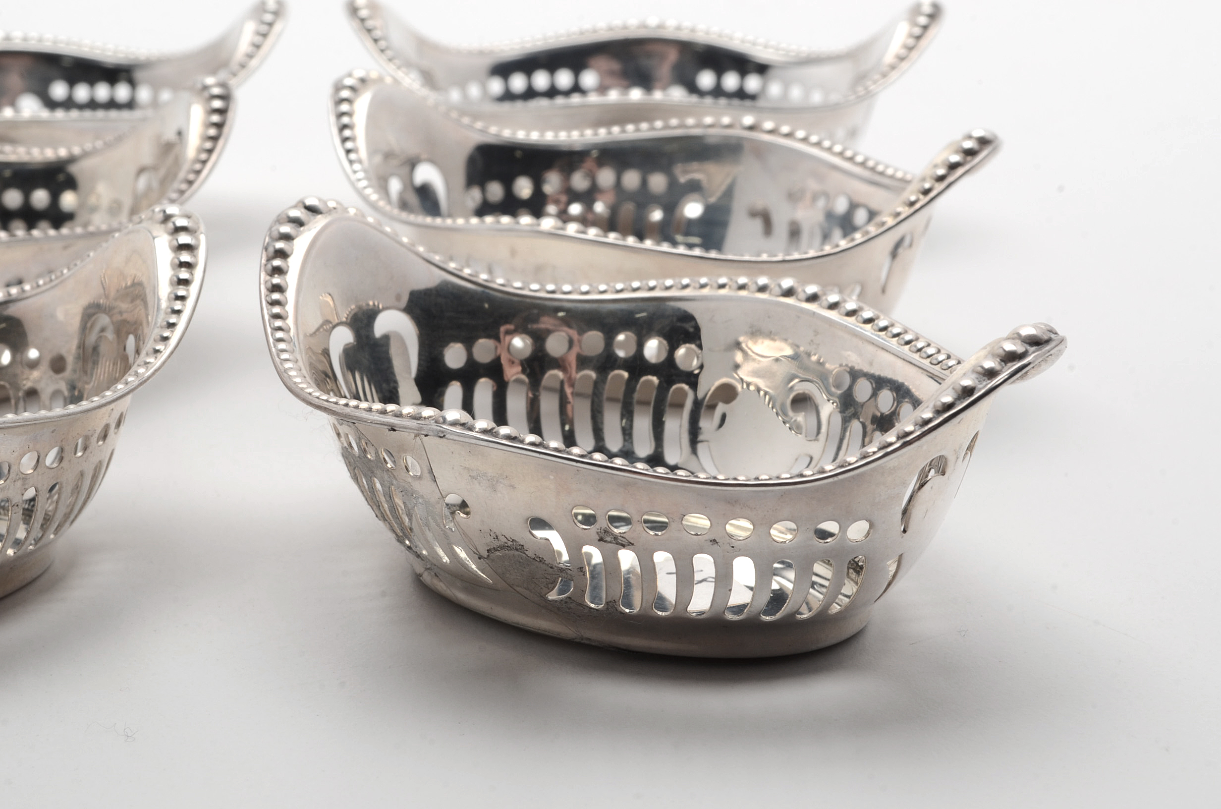 Six Gorham Sterling Silver Nut Dishes