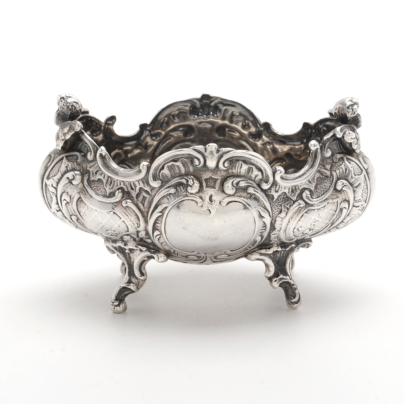 Shreve, Crump & Low Sterling Silver Divided Dish and French Salt Cellar