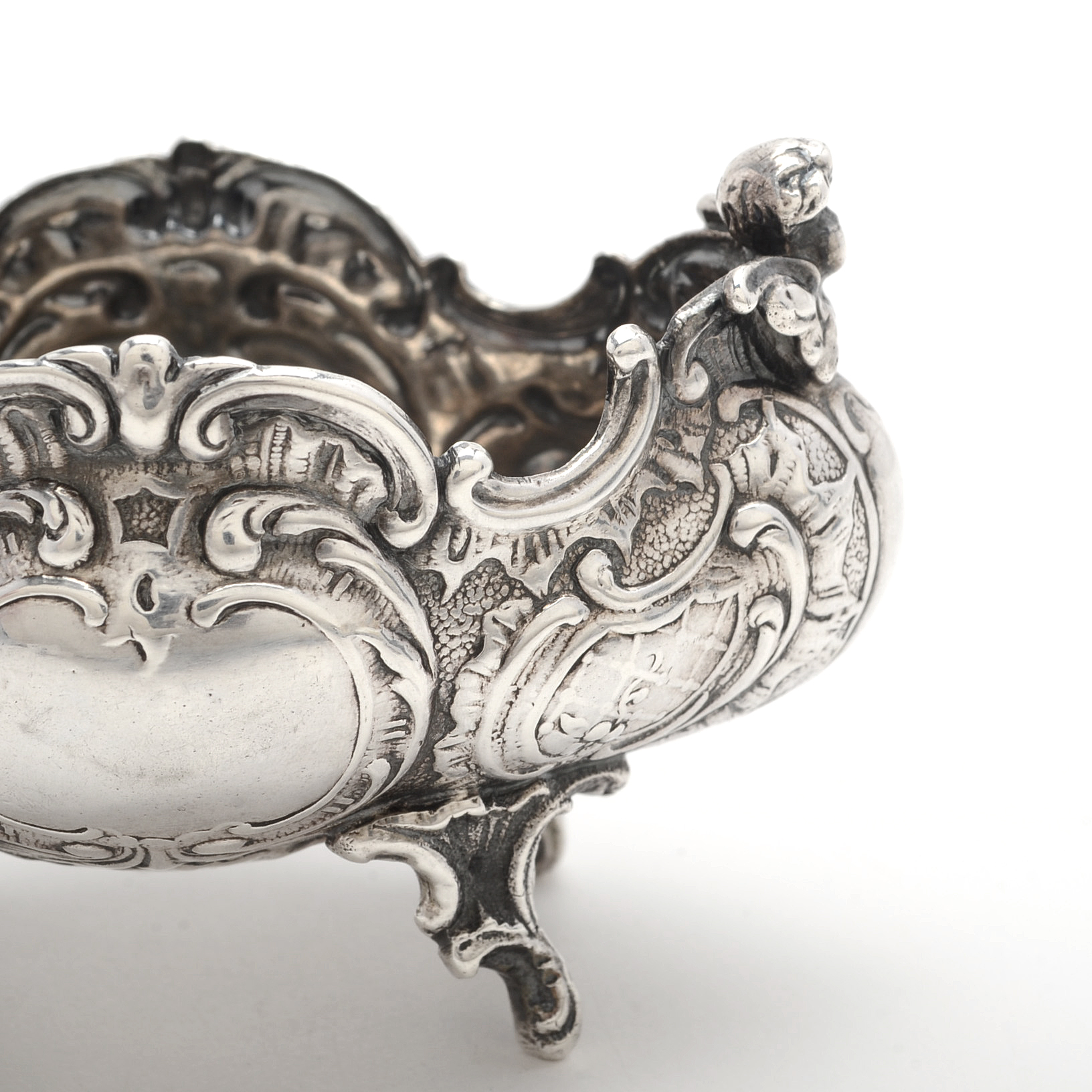 Shreve, Crump & Low Sterling Silver Divided Dish and French Salt Cellar