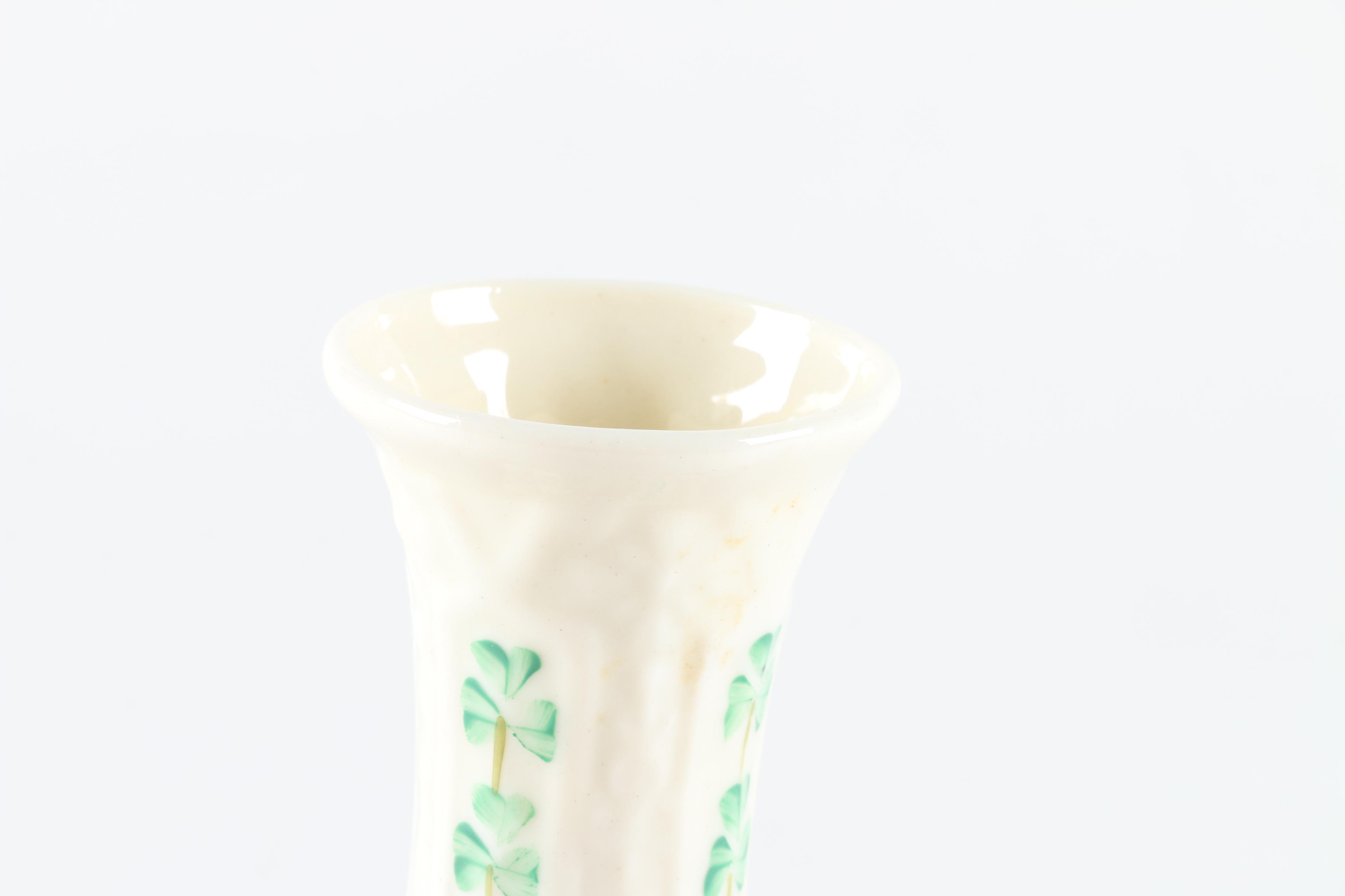 Belleek Shamrock Bud Vase