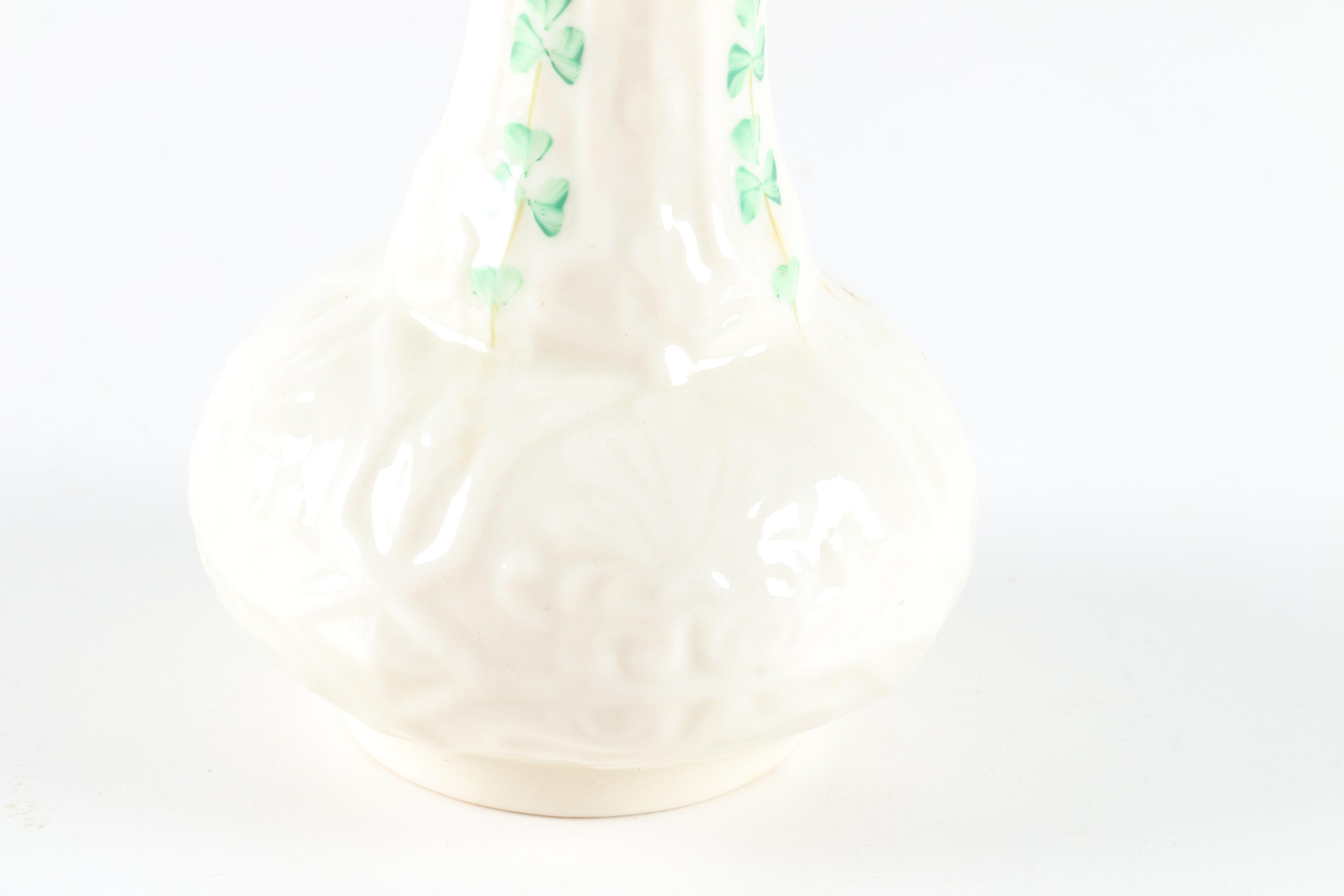 Belleek Shamrock Bud Vase