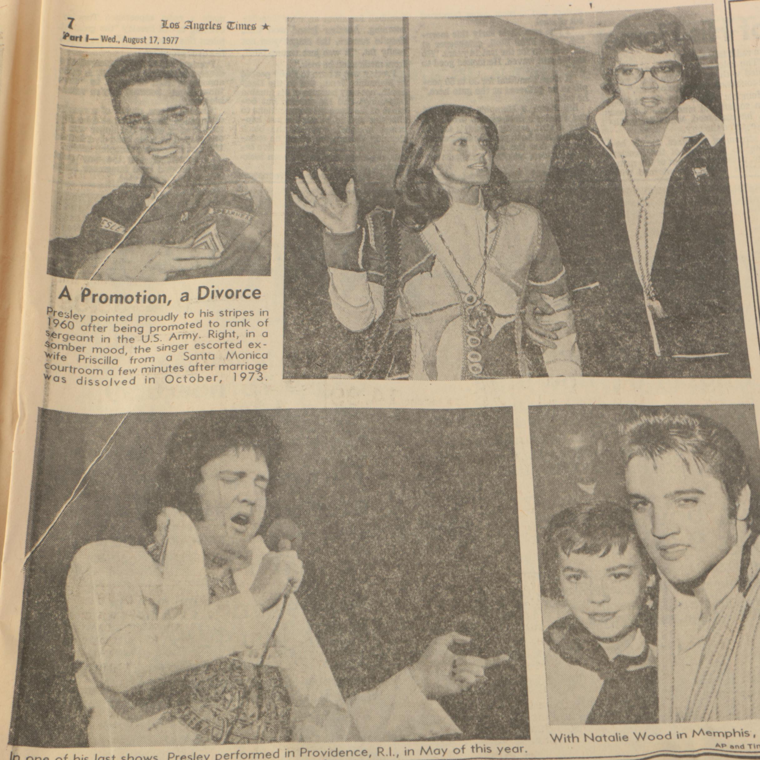 Elvis Presley Newspapers
