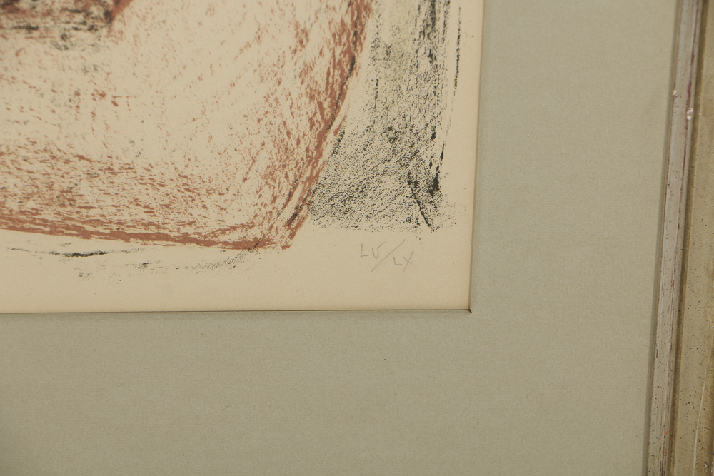 Limited Edition Lithograph on Paper Abstract Portrait