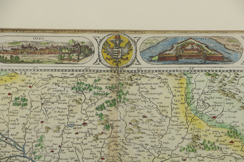 Etching on Paper Map of Hungary after 1626 Original