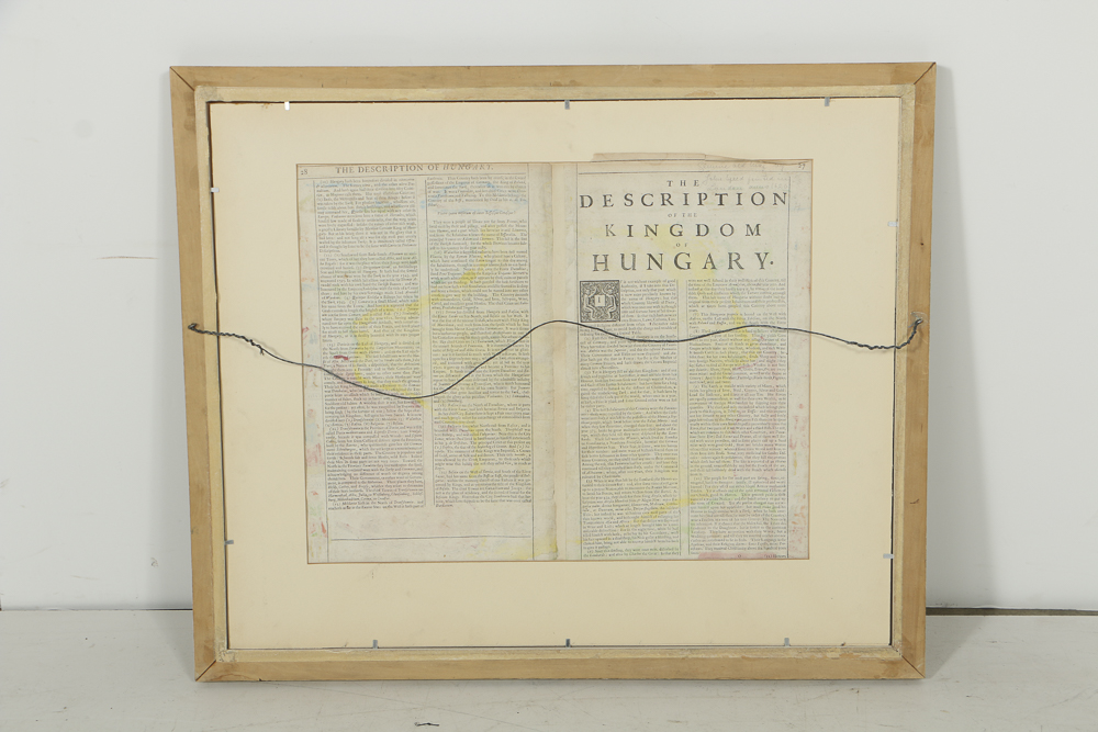 Etching on Paper Map of Hungary after 1626 Original