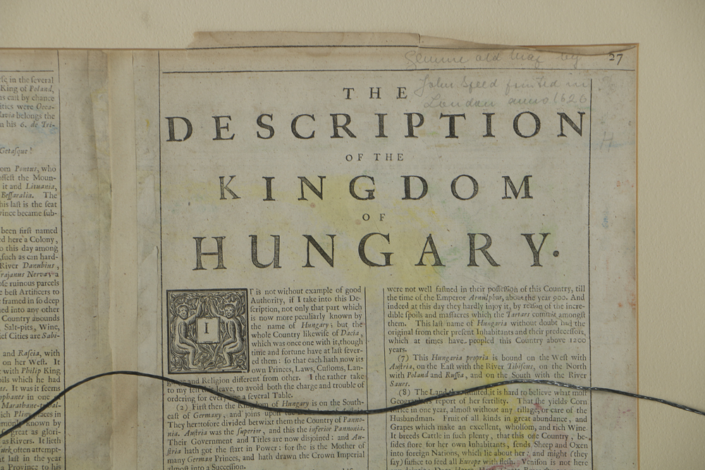 Etching on Paper Map of Hungary after 1626 Original