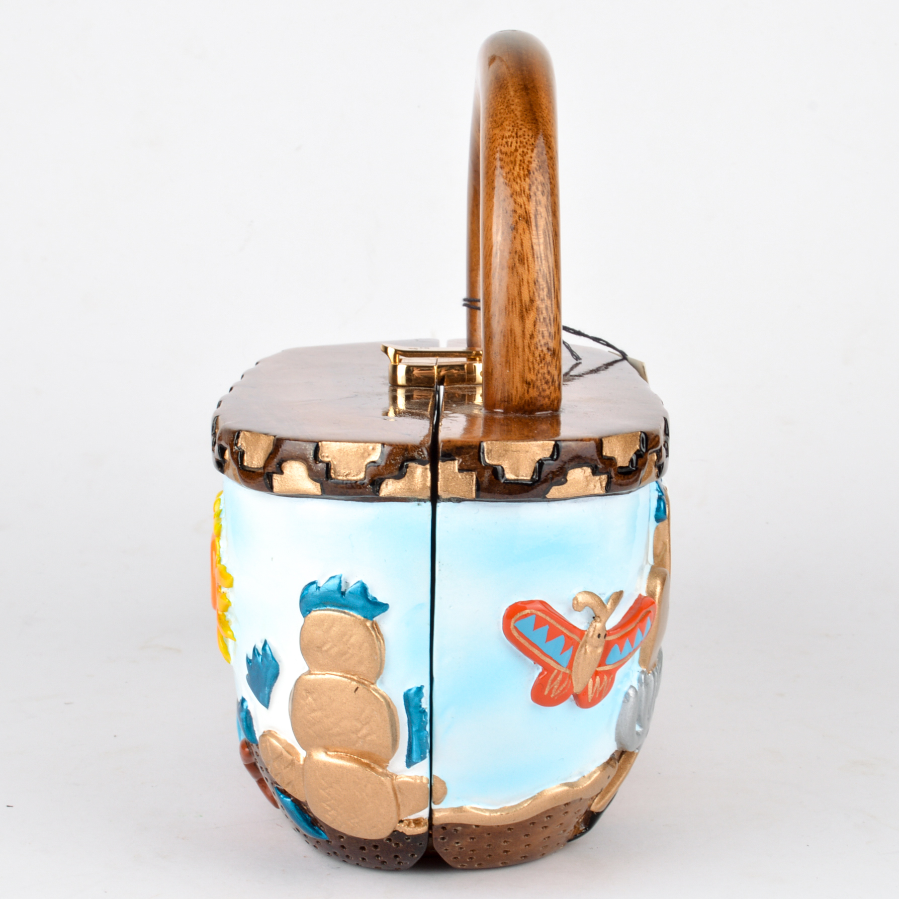 Timmy Woods Beverly Hills Acacia Wood Southwestern Handbag