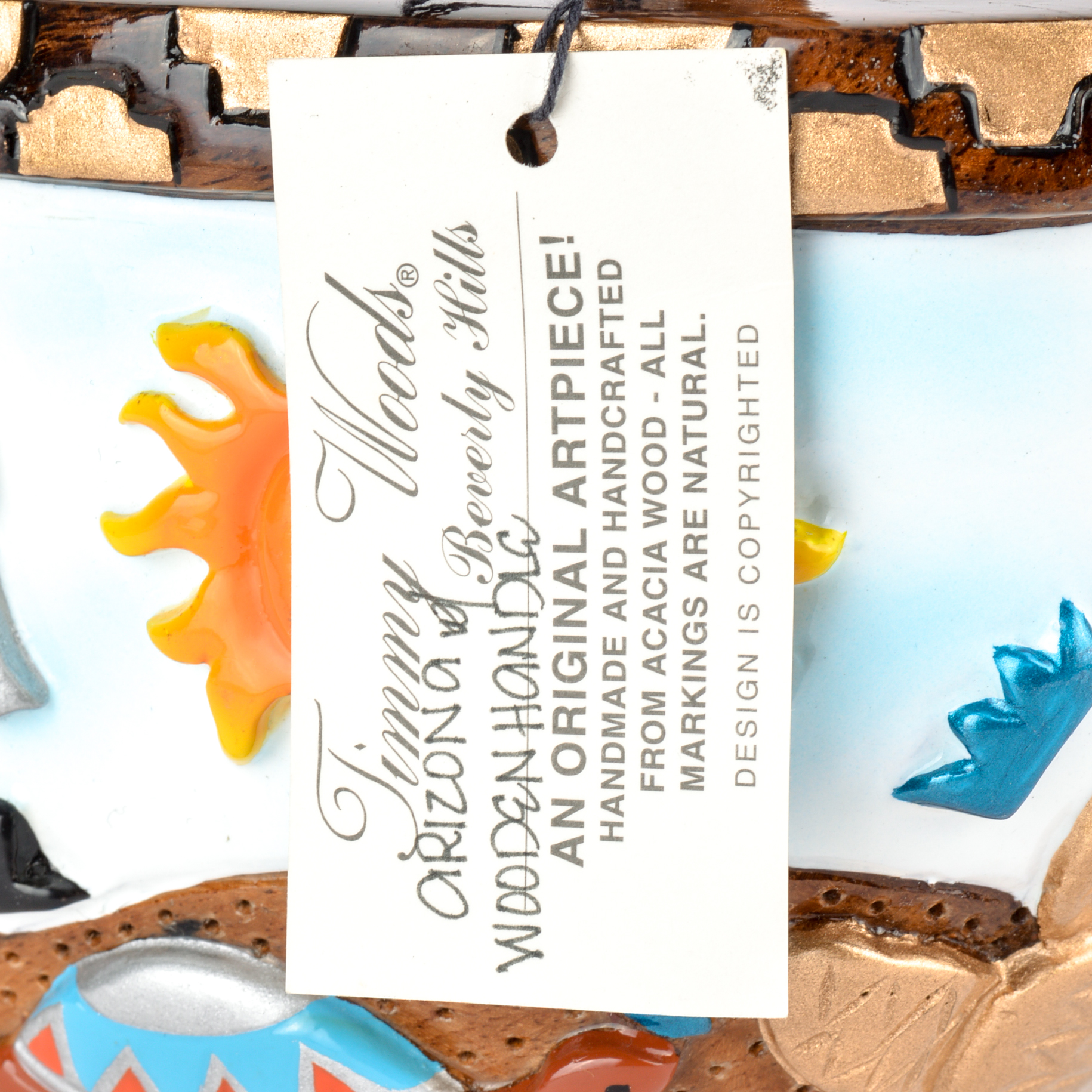 Timmy Woods Beverly Hills Acacia Wood Southwestern Handbag