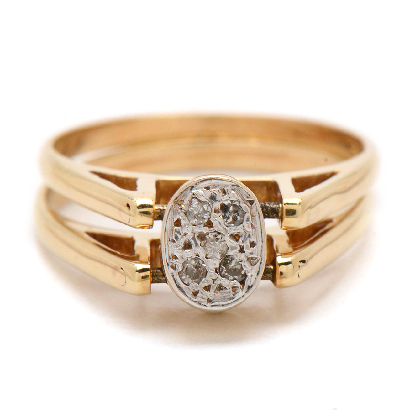 Emerald and Diamond "Flip" Ring