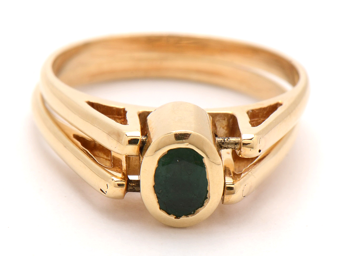 Emerald and Diamond "Flip" Ring