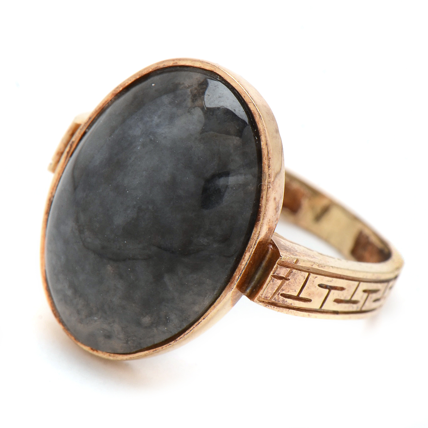 10K Yellow Gold Jadeite ring