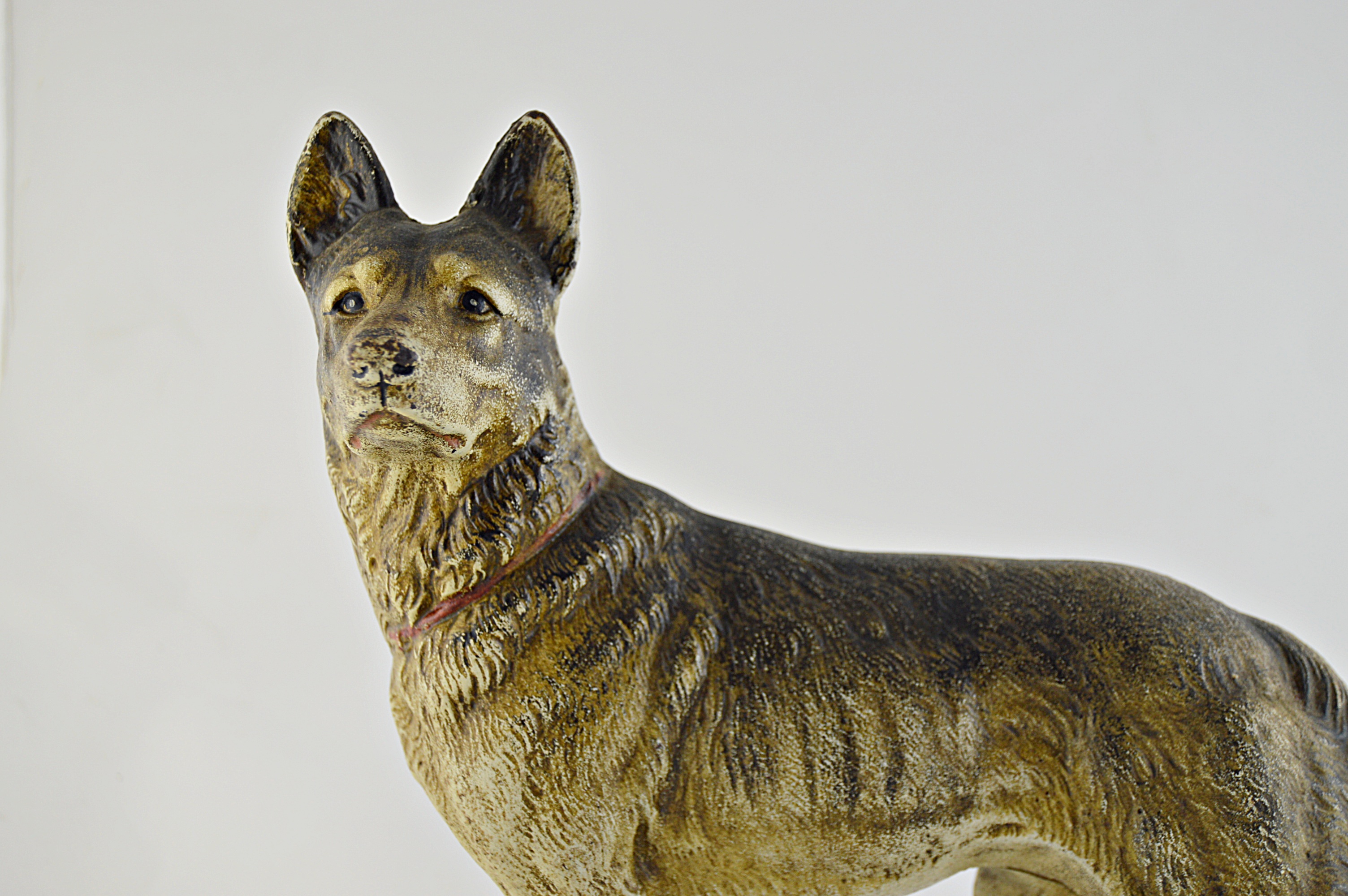 Vintage German Shepherd Cast Iron Doorstop