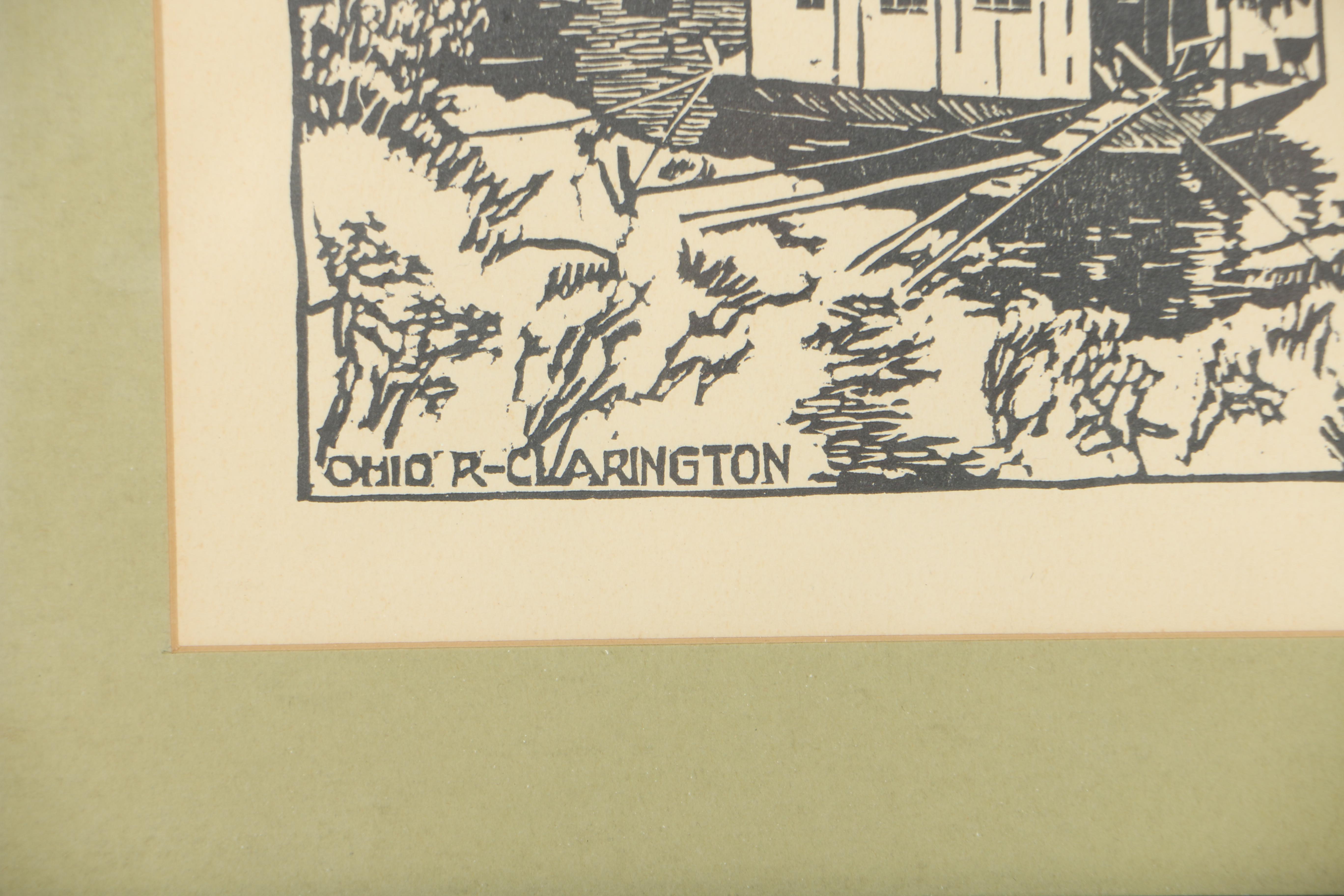 WPA Woodblock Prints on Paper of Ohio Regional Landscapes