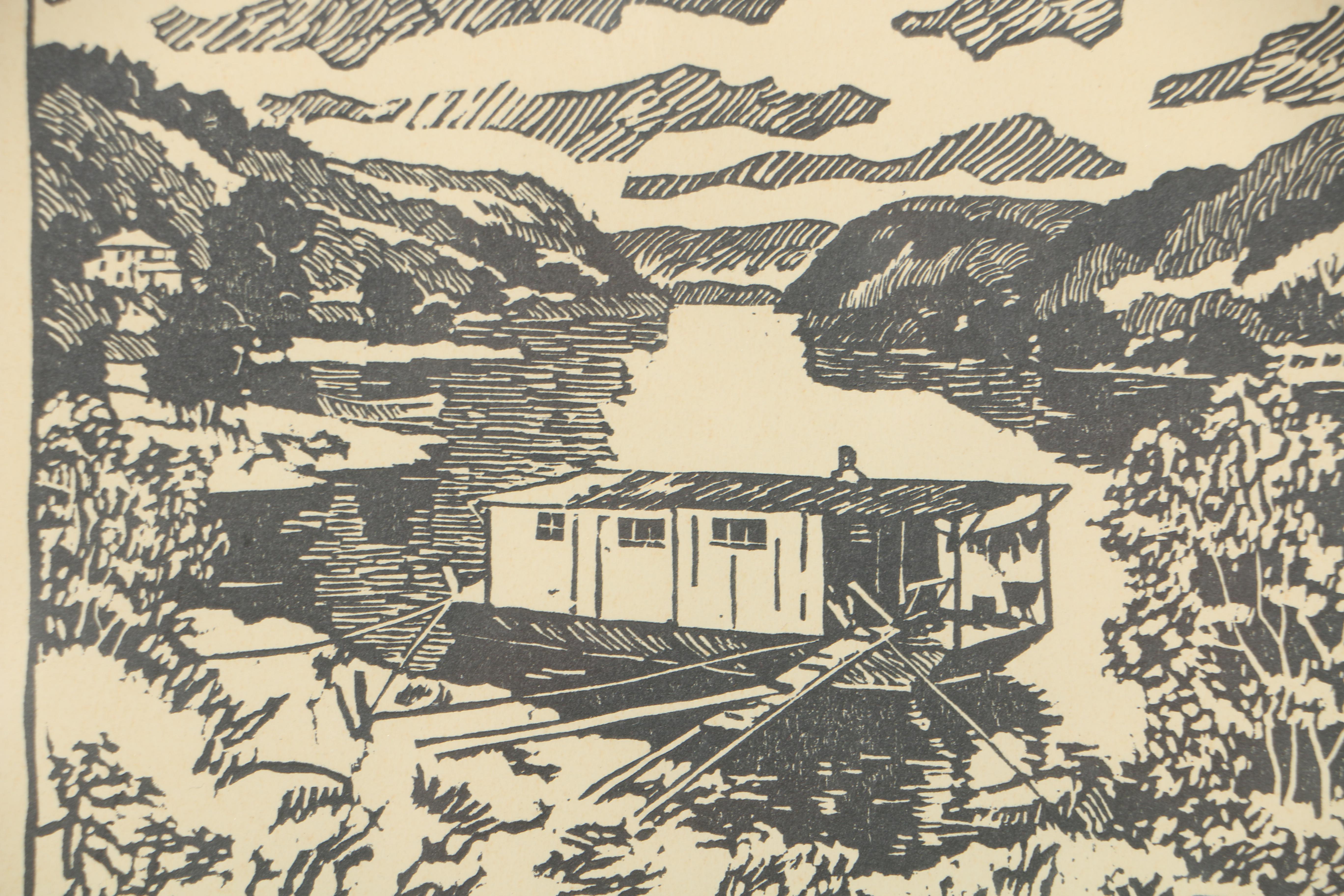 WPA Woodblock Prints on Paper of Ohio Regional Landscapes