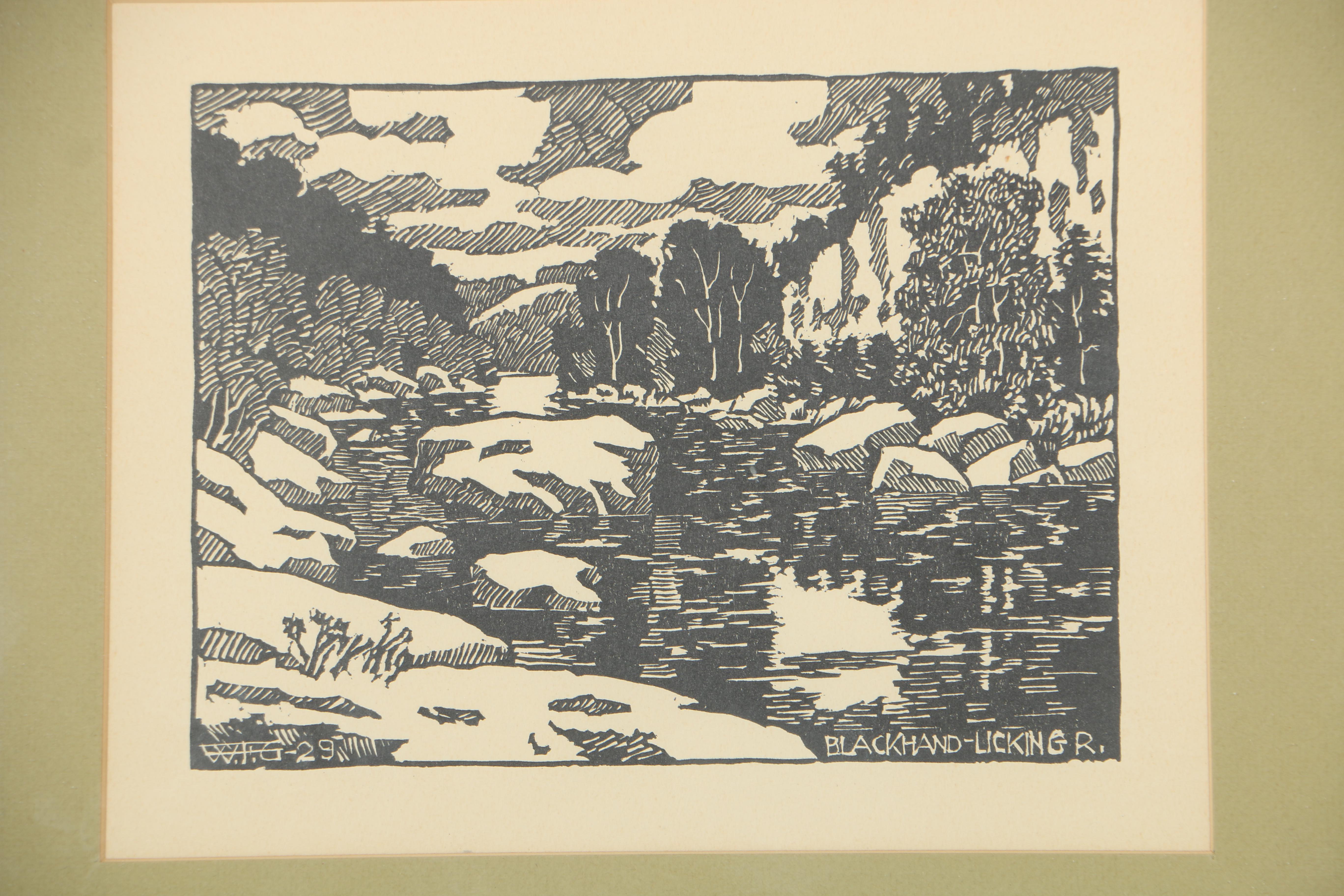 WPA Woodblock Prints on Paper of Ohio Regional Landscapes