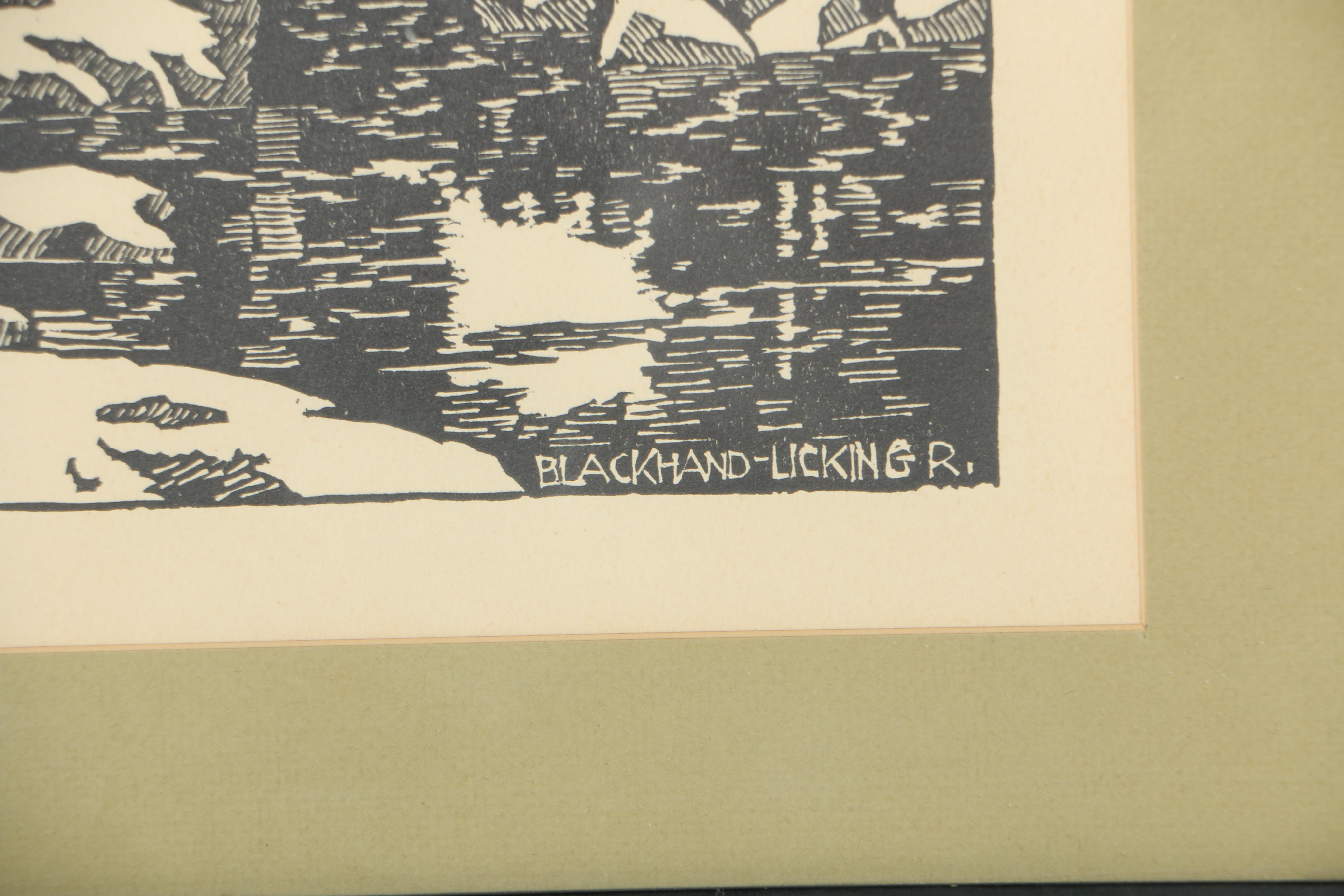 WPA Woodblock Prints on Paper of Ohio Regional Landscapes