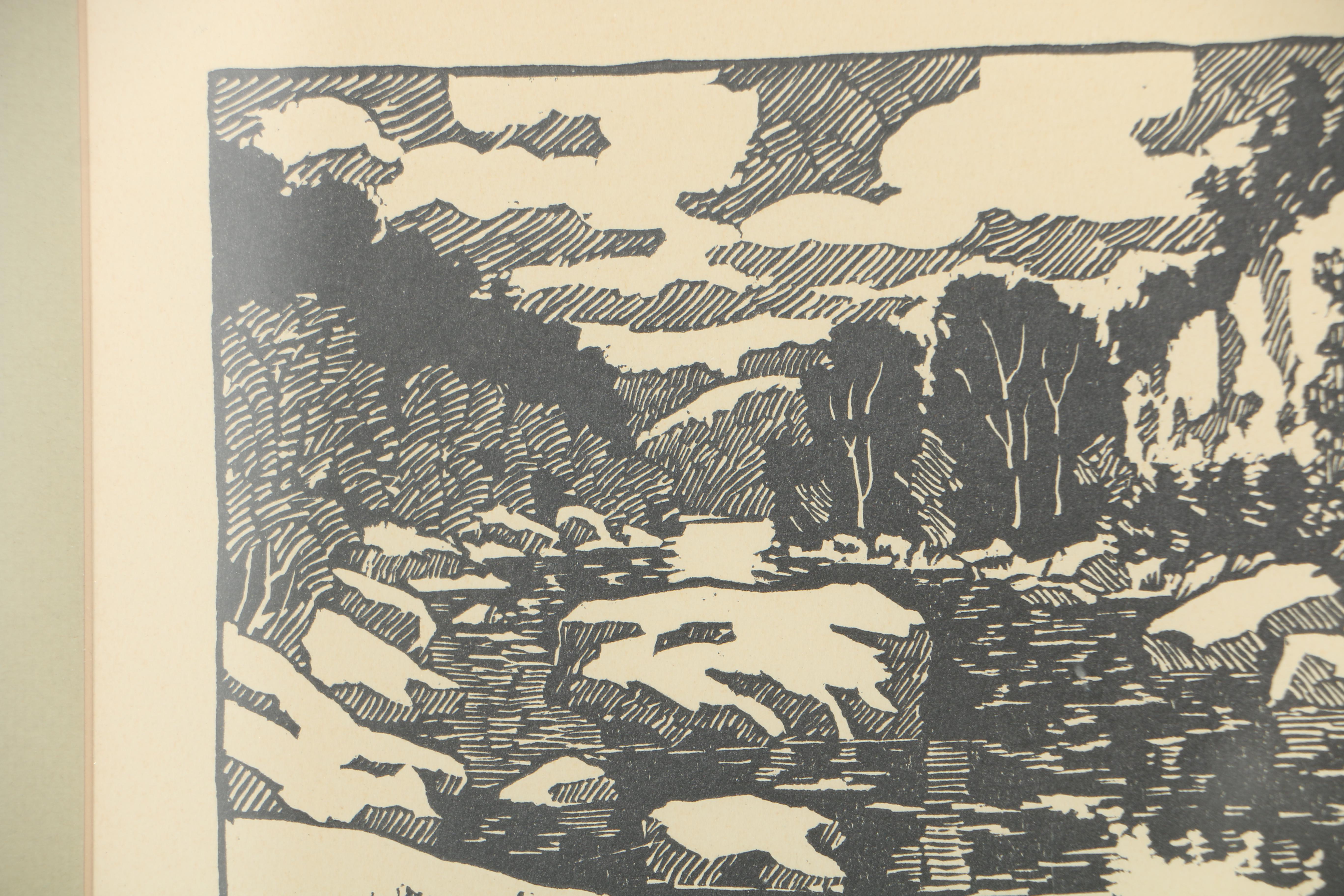 WPA Woodblock Prints on Paper of Ohio Regional Landscapes
