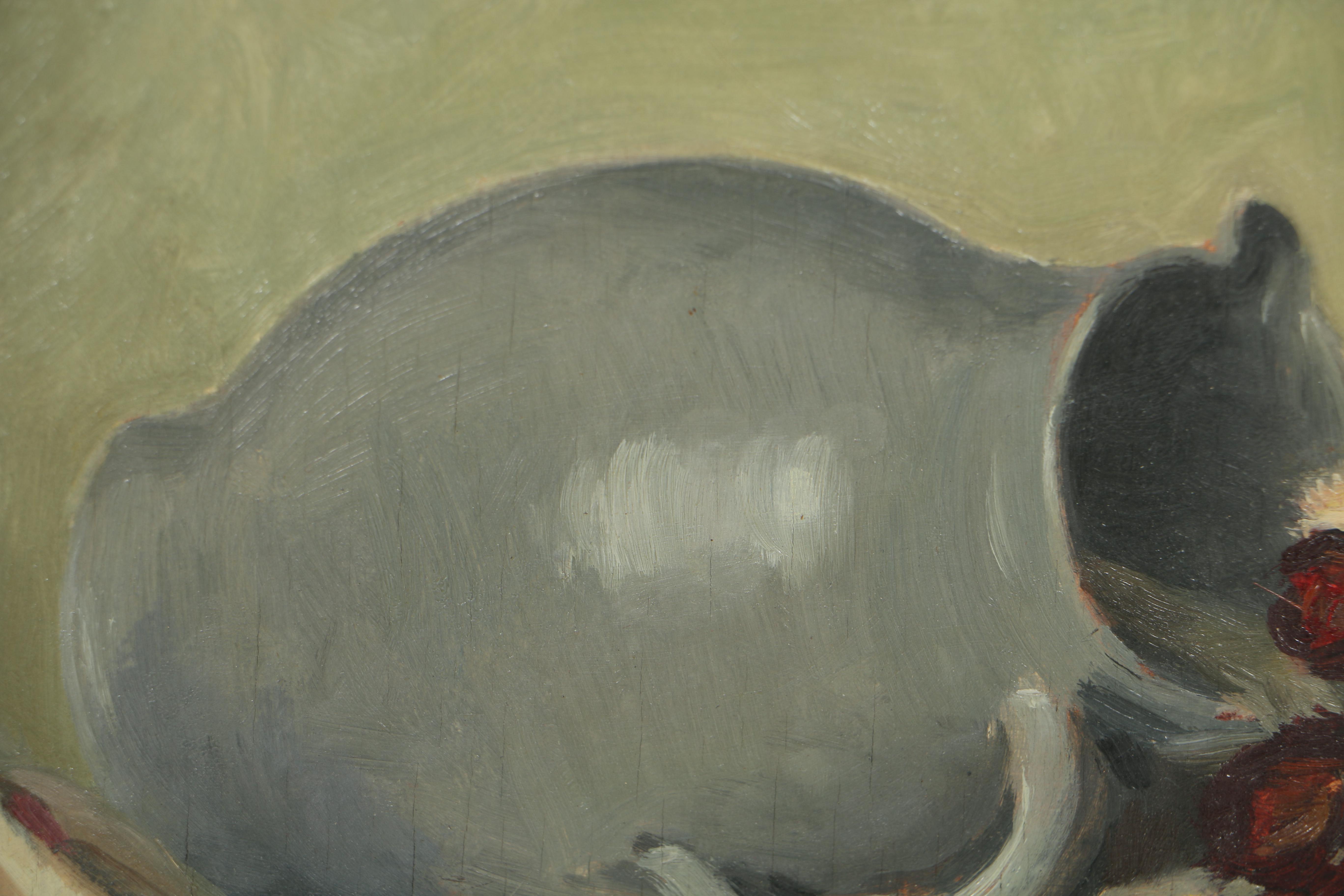 Rudolf Mülli Oil Painting on Board of a Floral Still Life