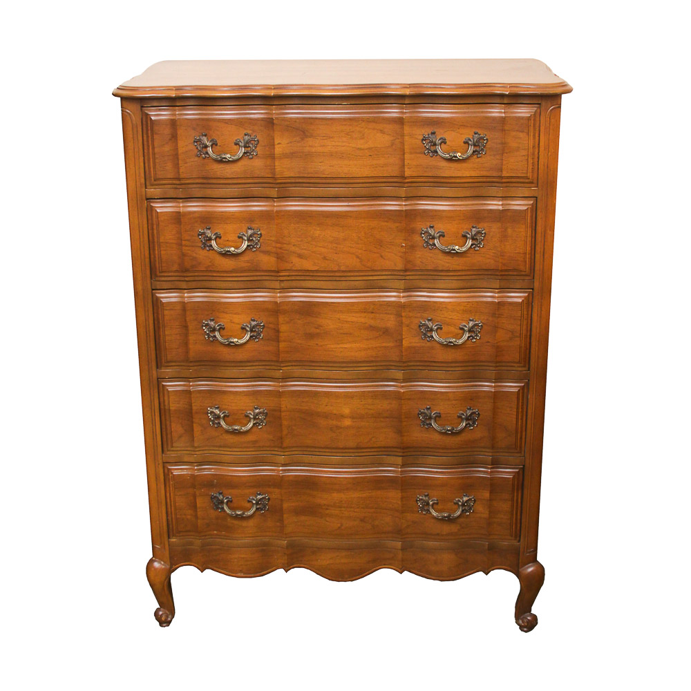 Vintage French Provincial Style Tall Chest of Drawers