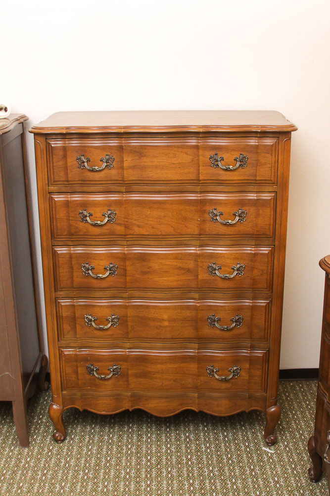 Vintage French Provincial Style Tall Chest of Drawers