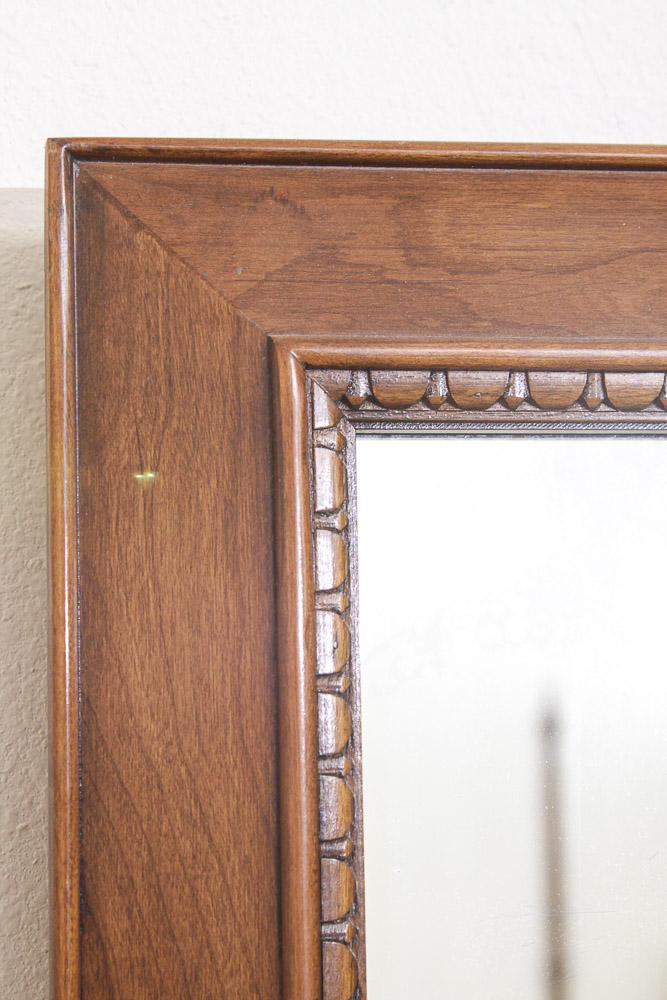 Vintage French Provincial Style Cherry Dresser with Mirror