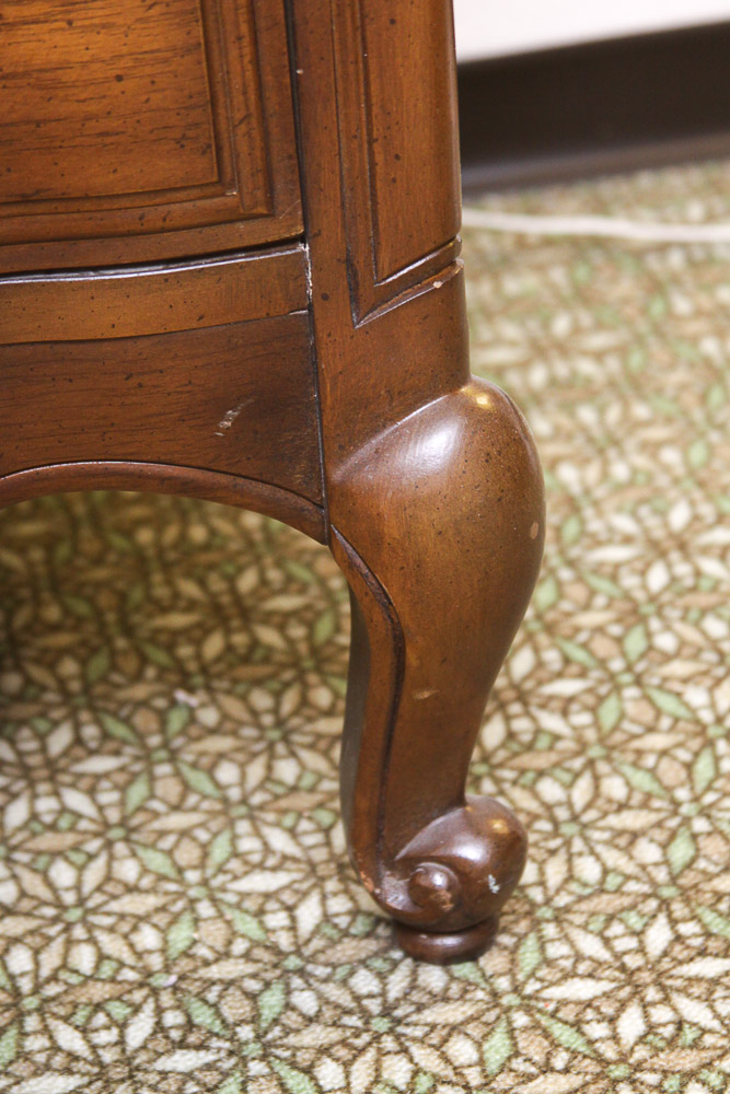 Vintage French Provincial Style Cherry Dresser with Mirror