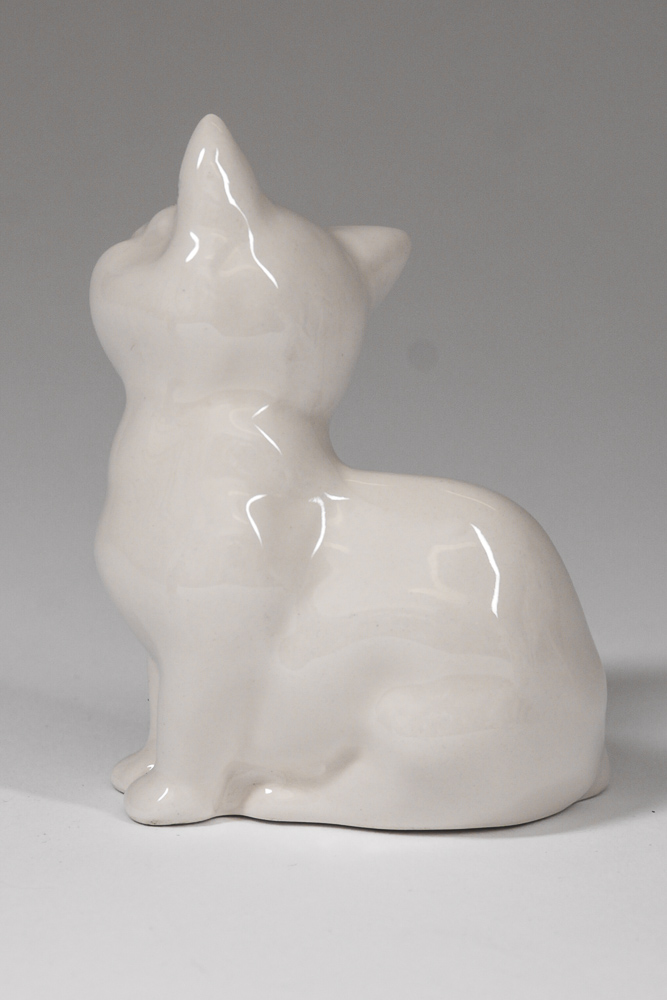 Royal Doulton Hand-Painted Cat Figurines Including "Lucky"