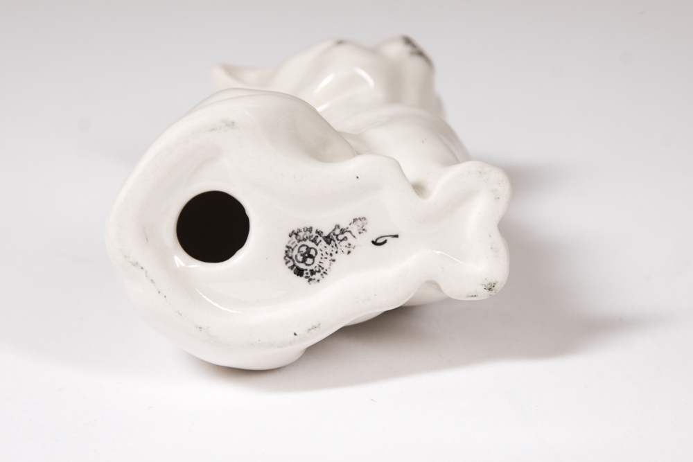 Royal Doulton Hand-Painted Cat Figurines Including "Lucky"