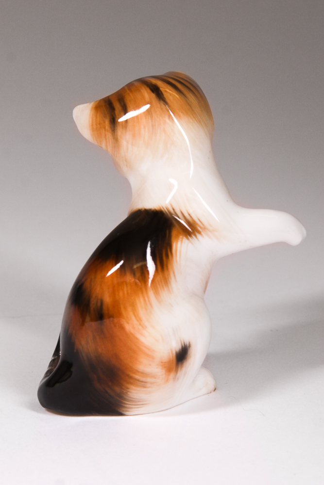 Royal Doulton Hand-Painted Cat Figurines Including "Lucky"