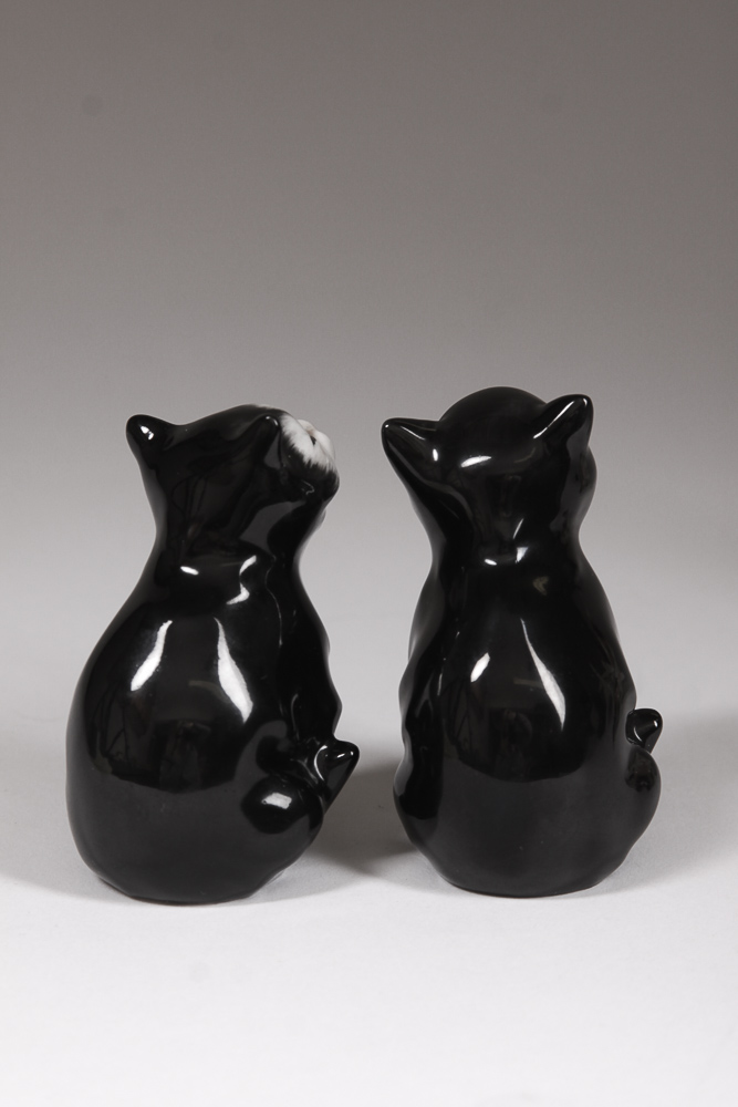 Royal Doulton Hand-Painted Cat Figurines Including "Lucky"