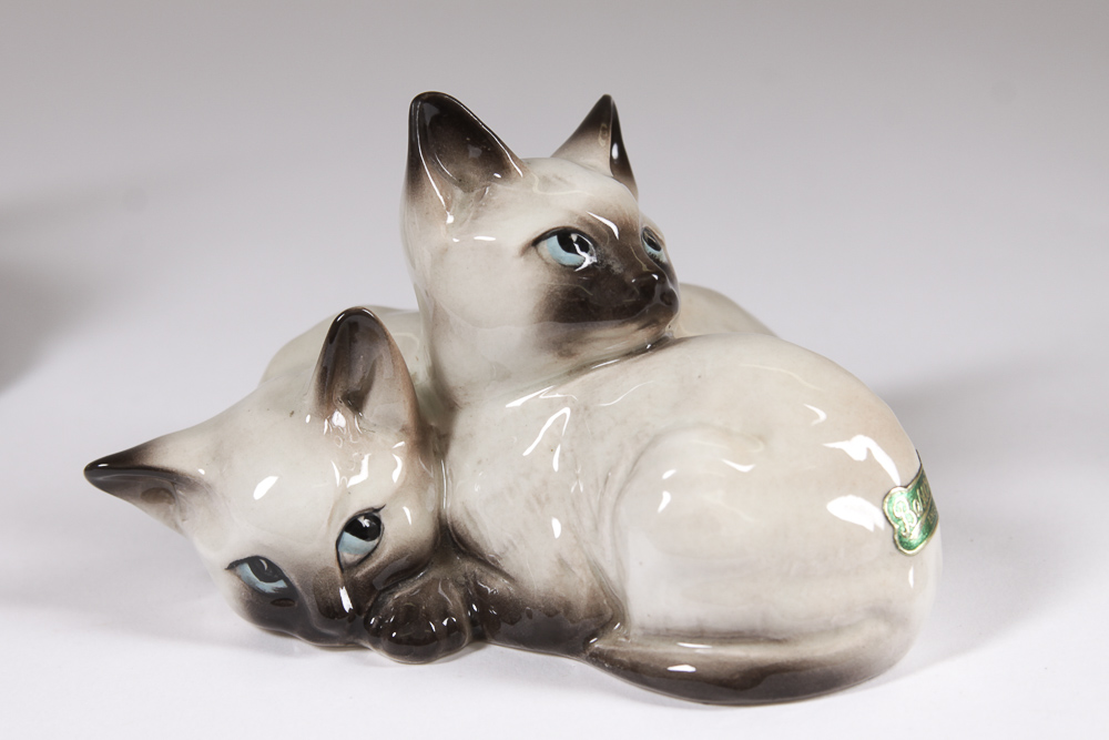 Variety of Vintage Beswick Siamese Cat Figurines