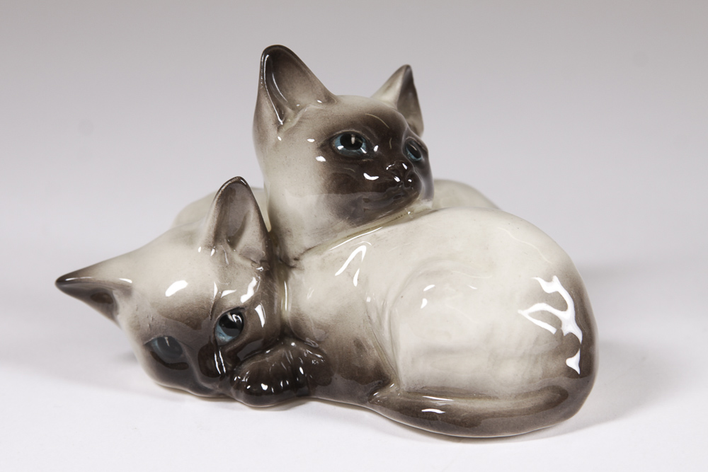 Variety of Vintage Beswick Siamese Cat Figurines